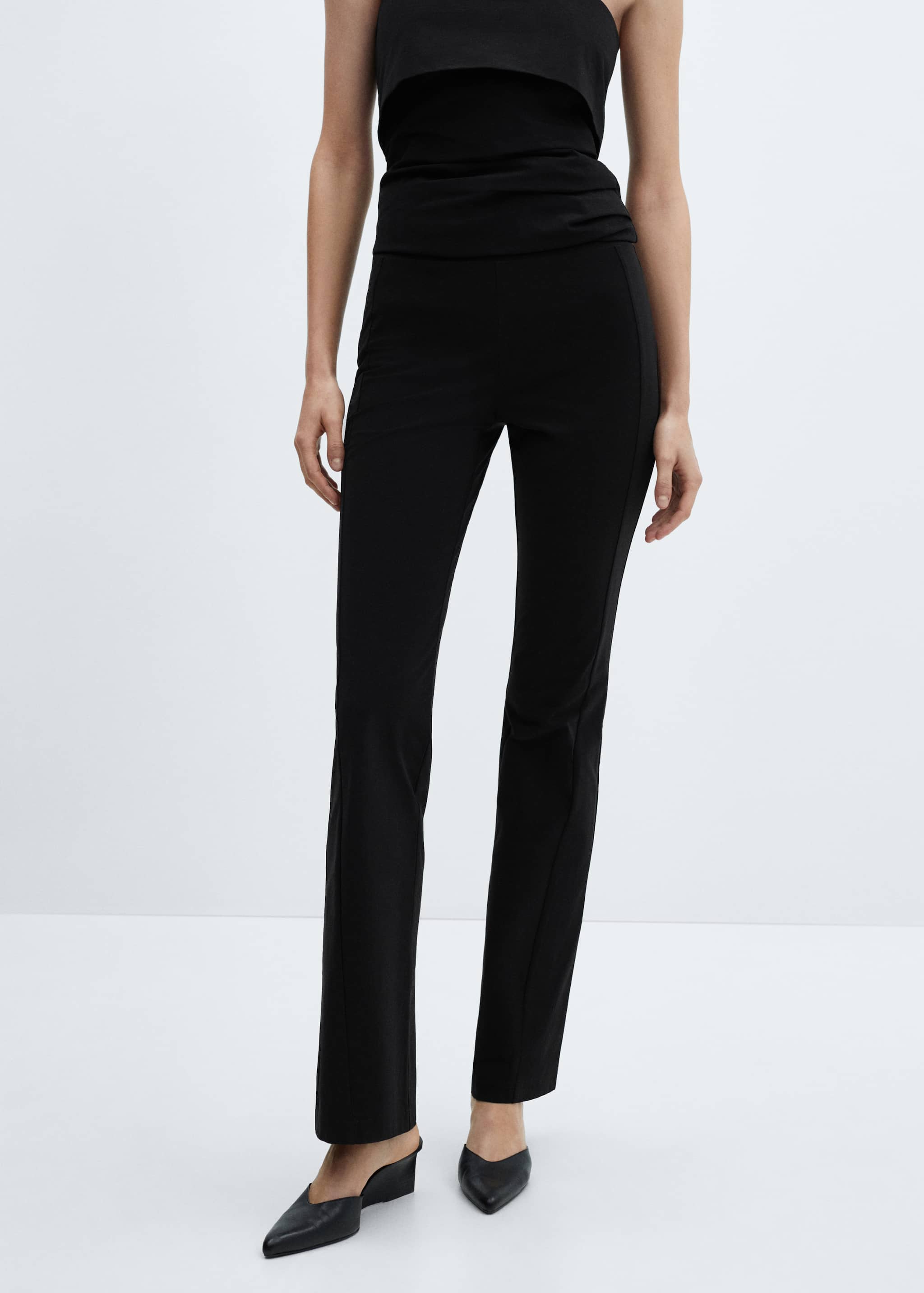 High-waist straight trousers - Details of the article 6
