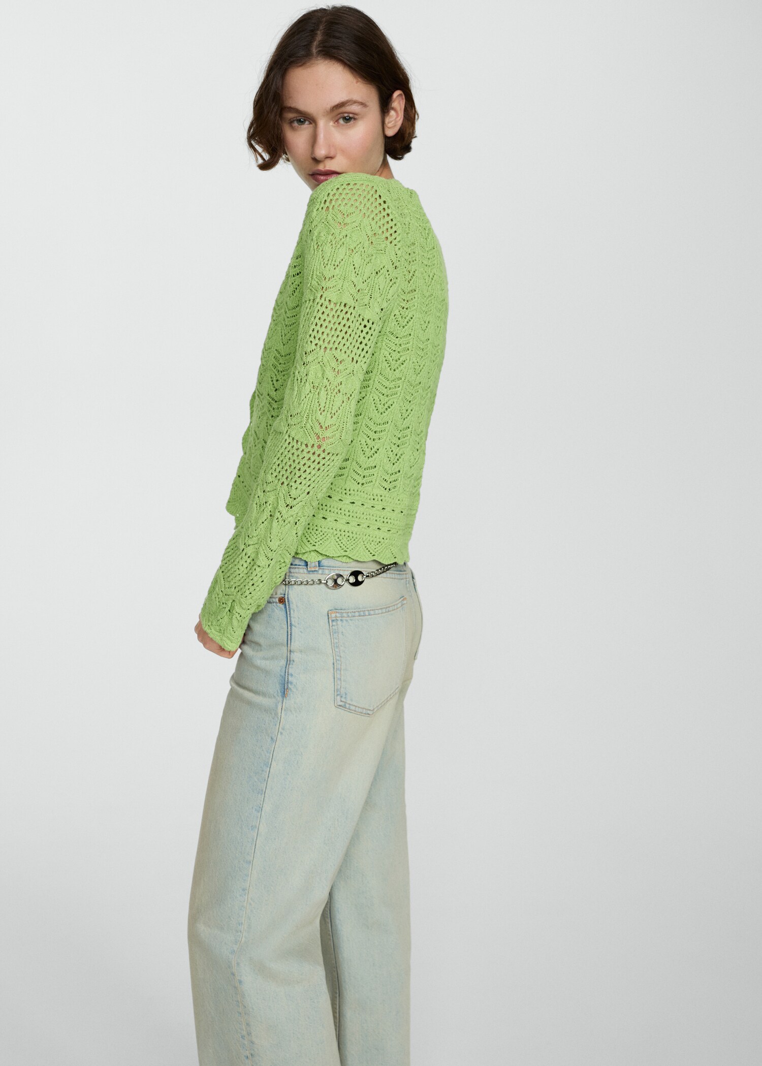 Openwork details cardigan - Details of the article 2