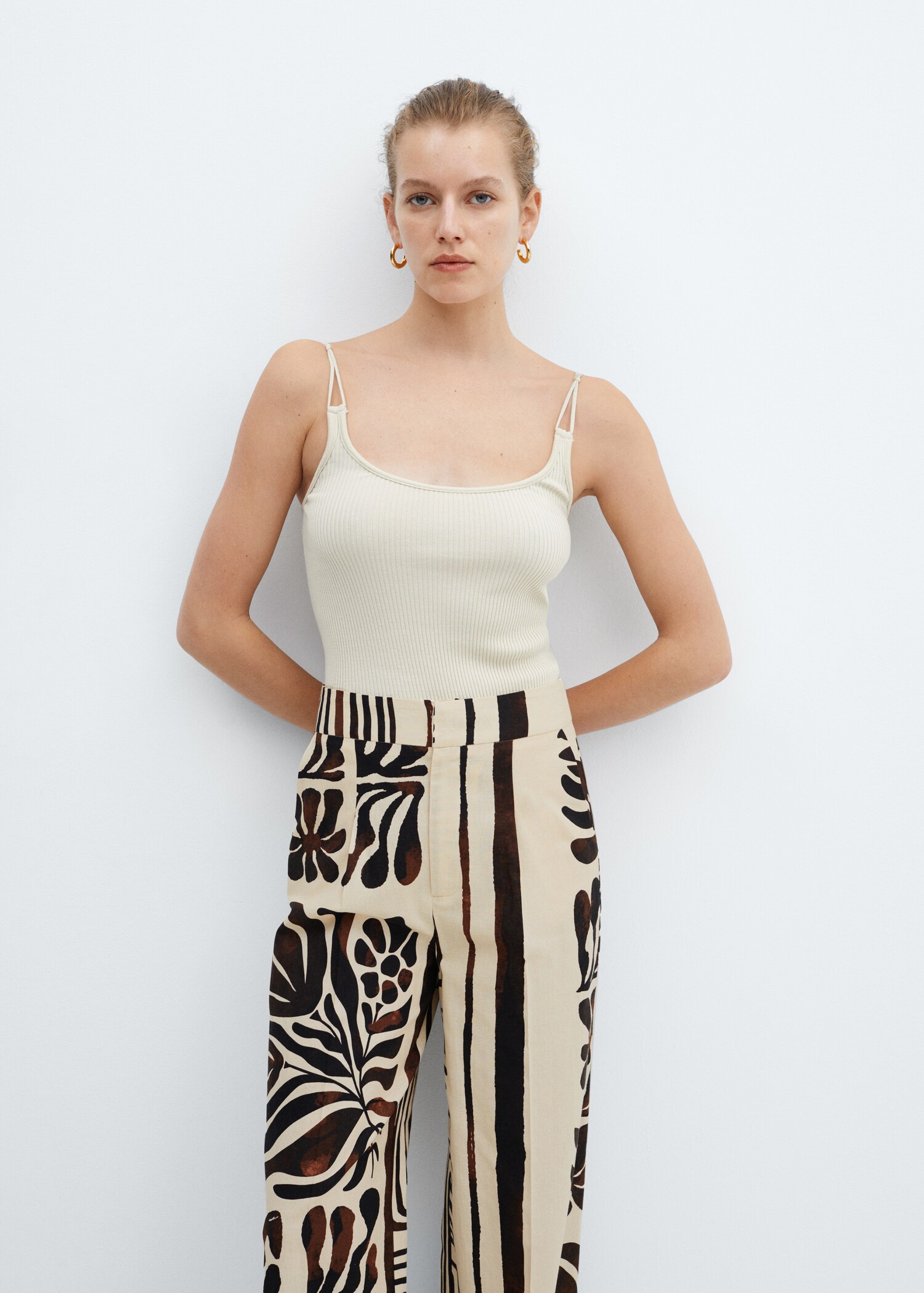 Printed cotton pants - Details of the article 1