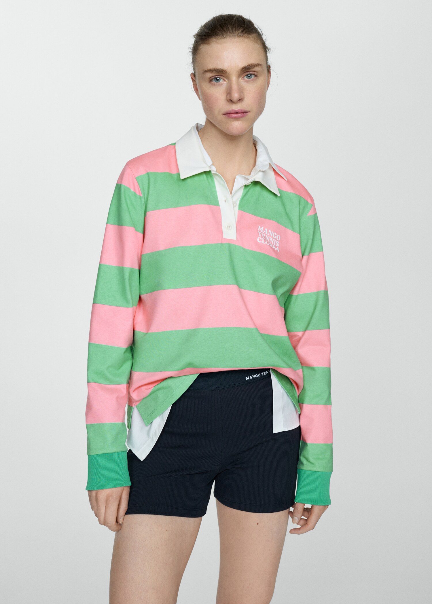 100% cotton striped polo shirt - Medium plane