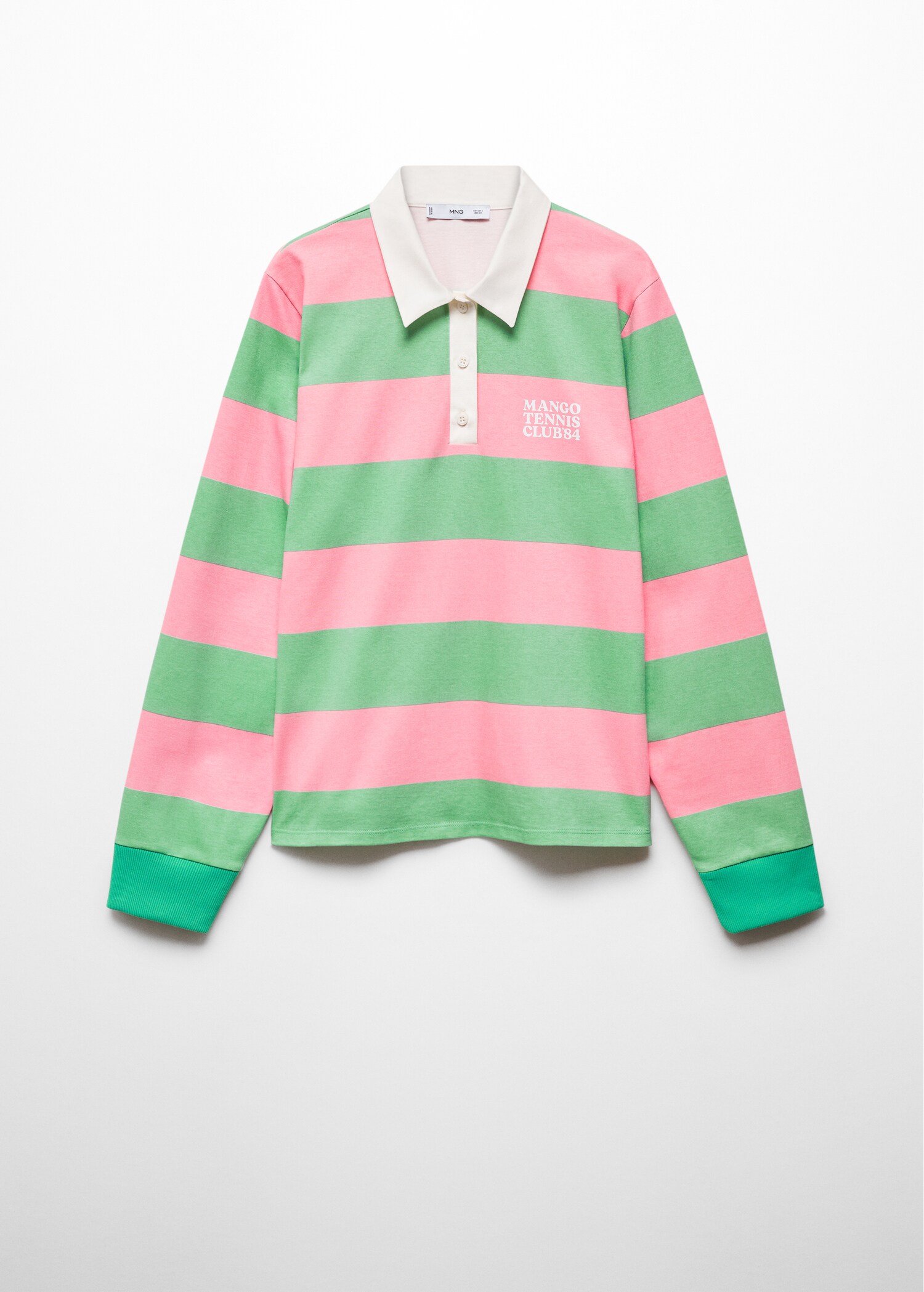 100% cotton striped polo shirt - Article without model