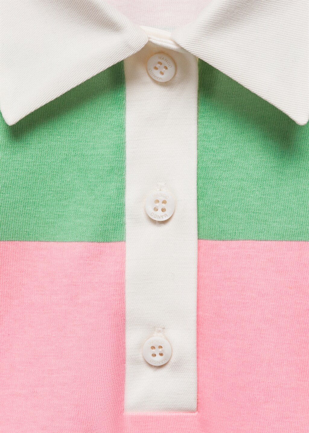 100% cotton striped polo shirt - Women | MANGO Japan