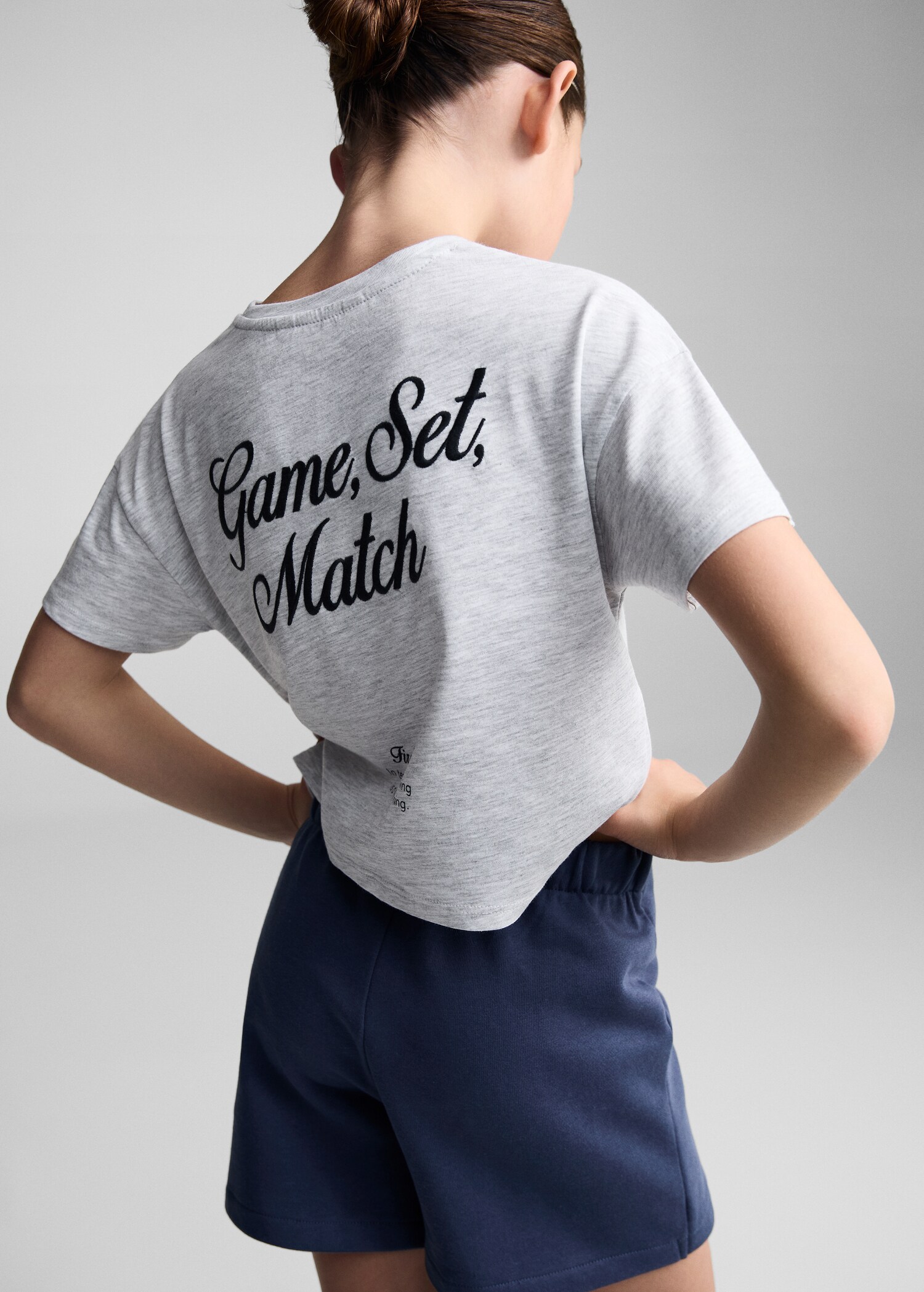 Camiseta crop mensaje - Reverso del artículo
