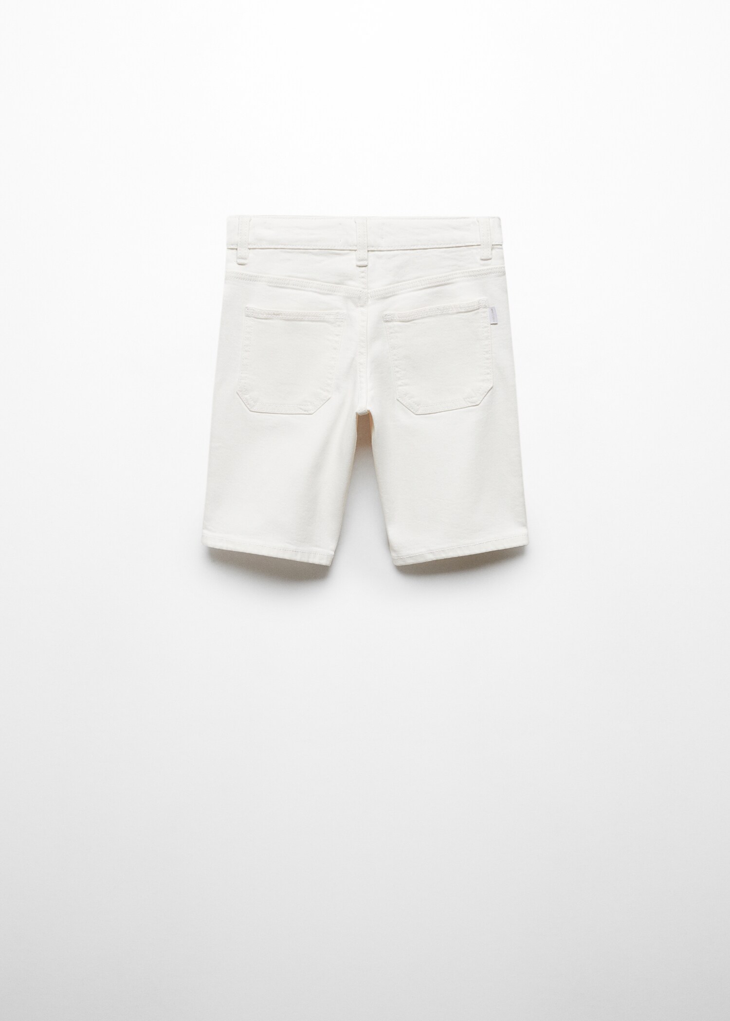 Slim-fit denim bermuda shorts - Reverse of the article