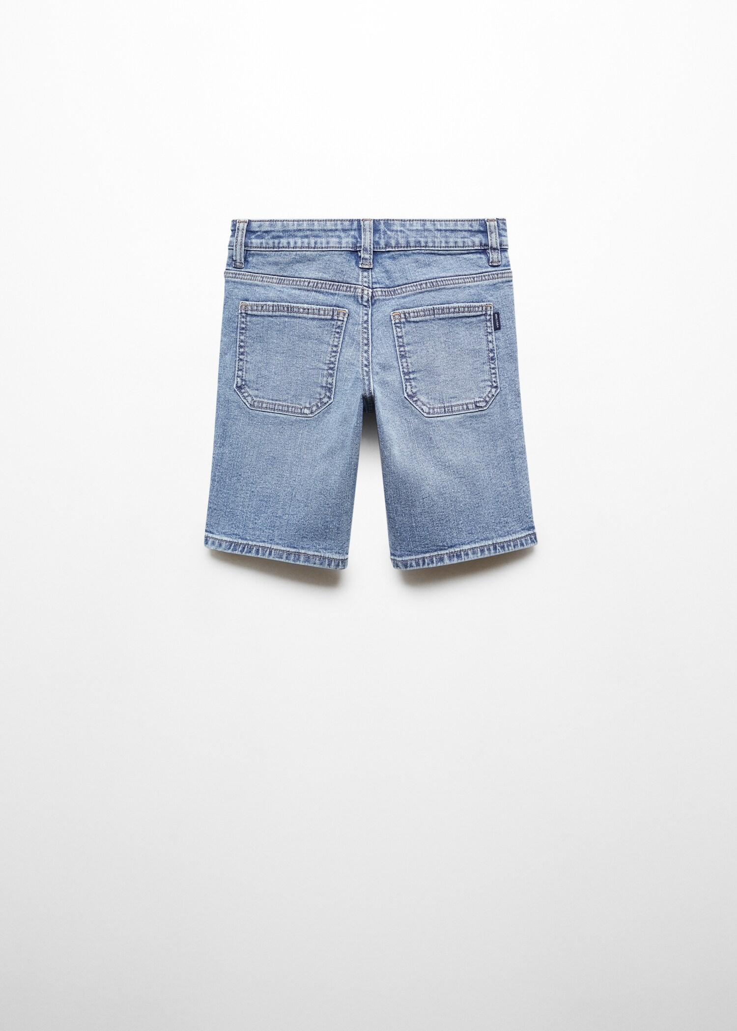 Slim-fit denim bermuda shorts - Reverse of the article