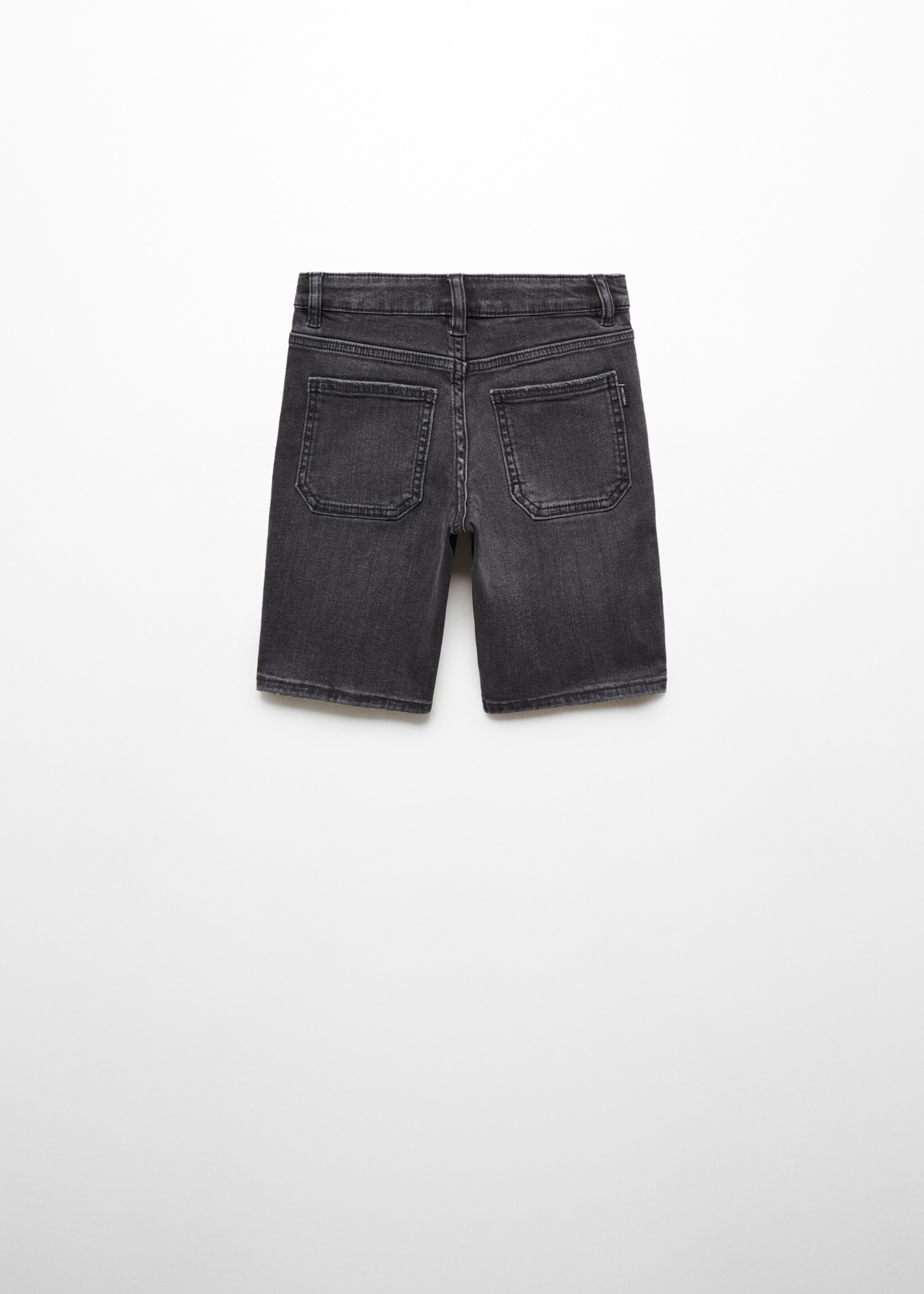 Slim-fit denim bermuda shorts - Reverse of the article