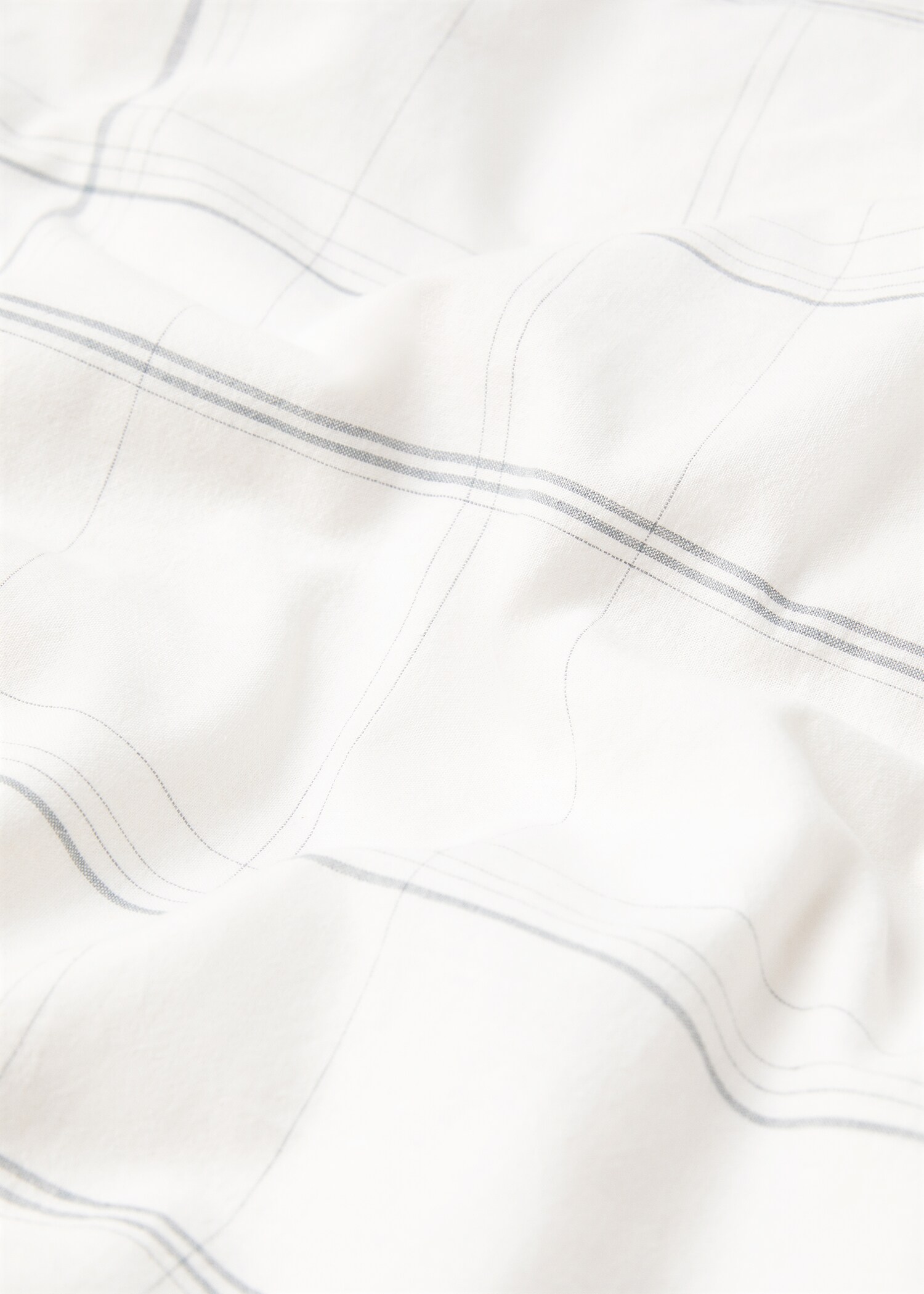 Striped cotton linen duvet cover for superking bed - Details of the article 2