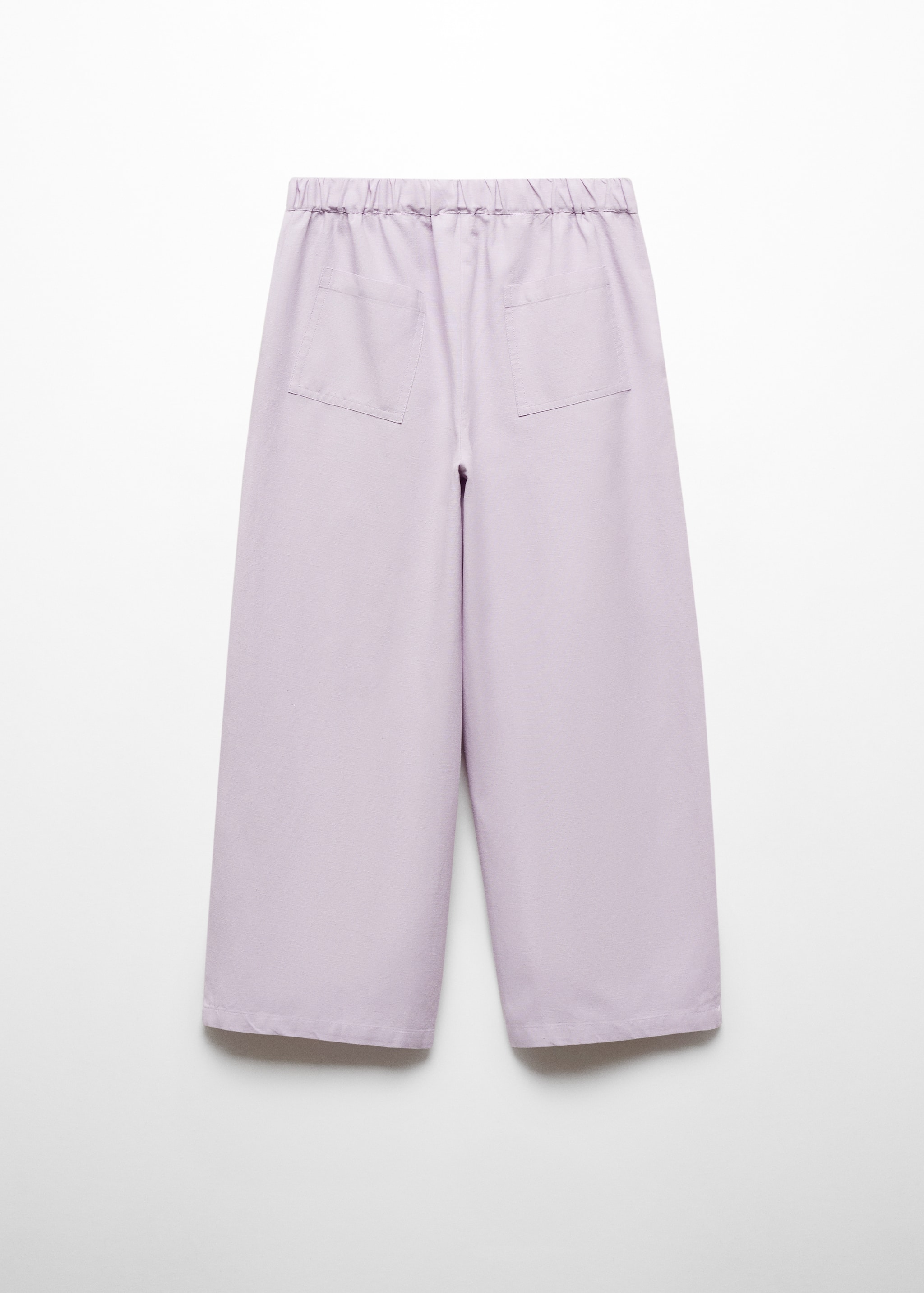 Wideleg linen trousers - Reverse of the article