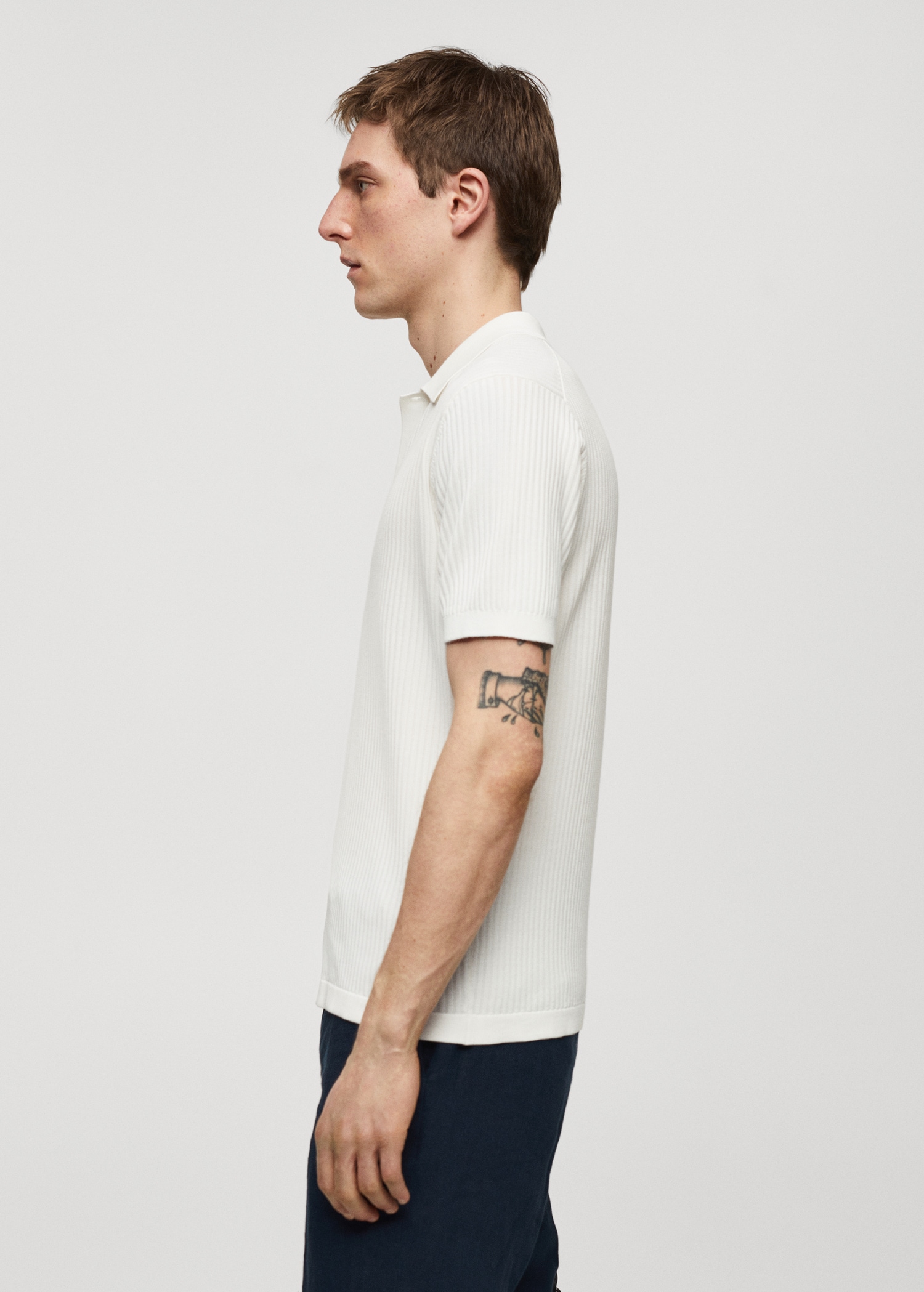 Knit cotton polo shirt - Details of the article 2