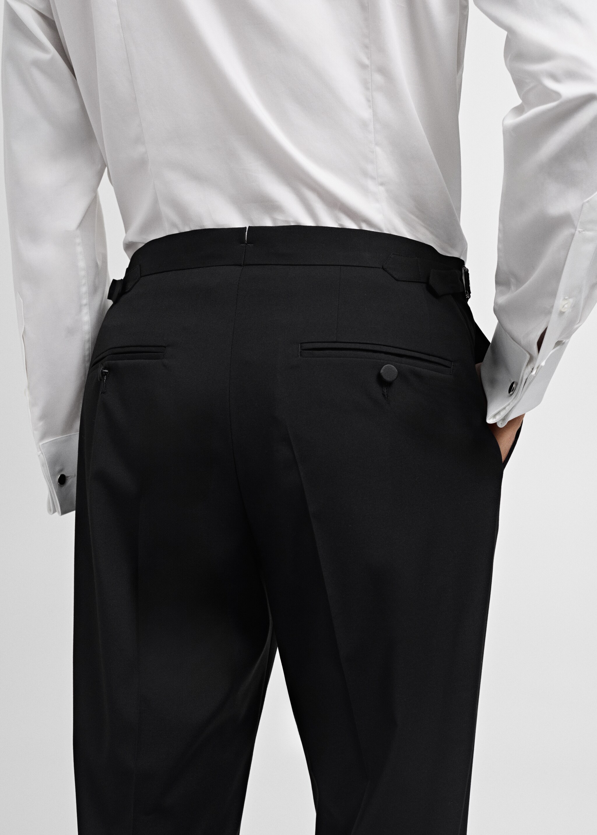 Slim-fit stretch suit trousers - Details of the article 6