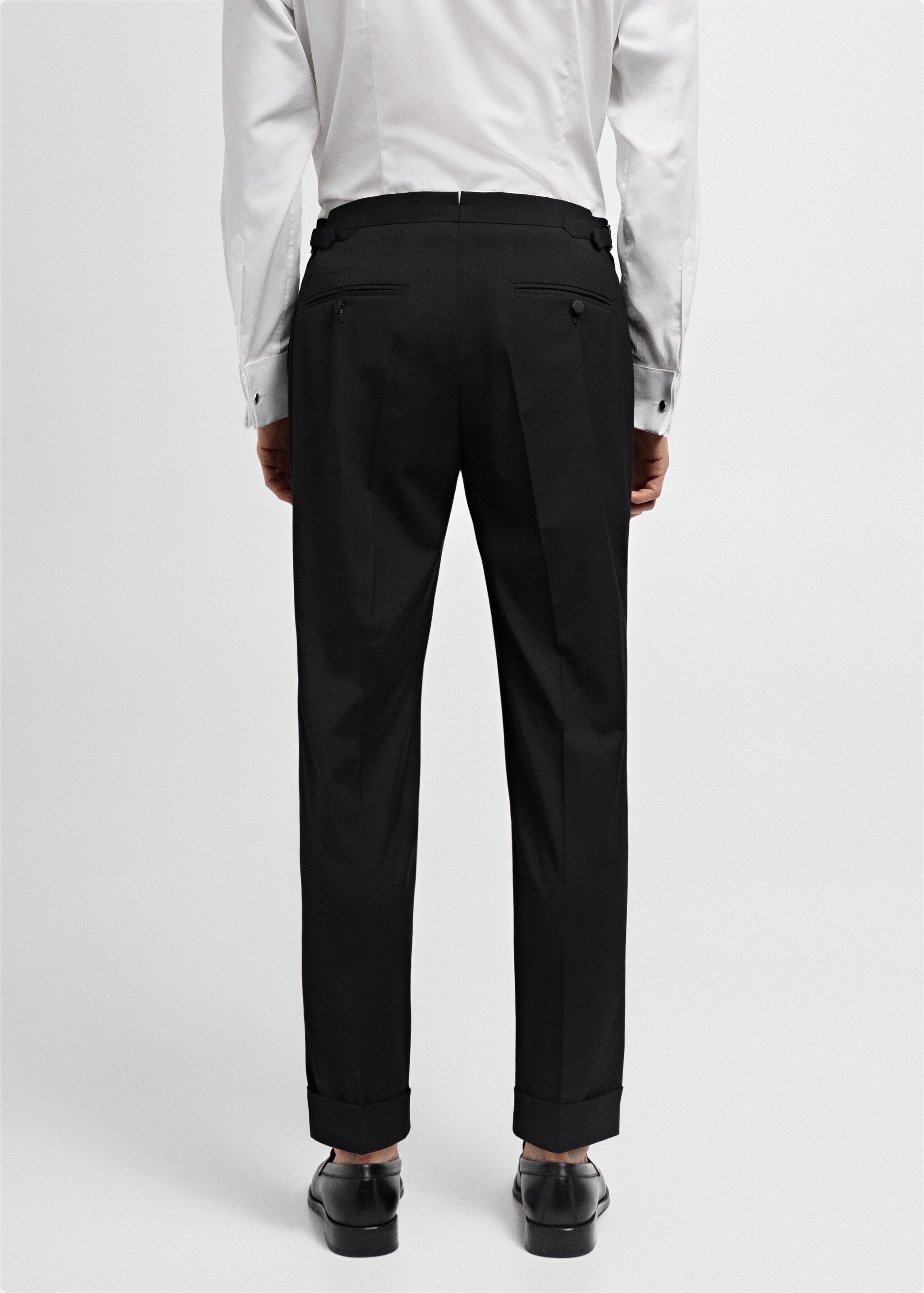 Костюмные брюки slim fit стретч - Обратная сторона изделия