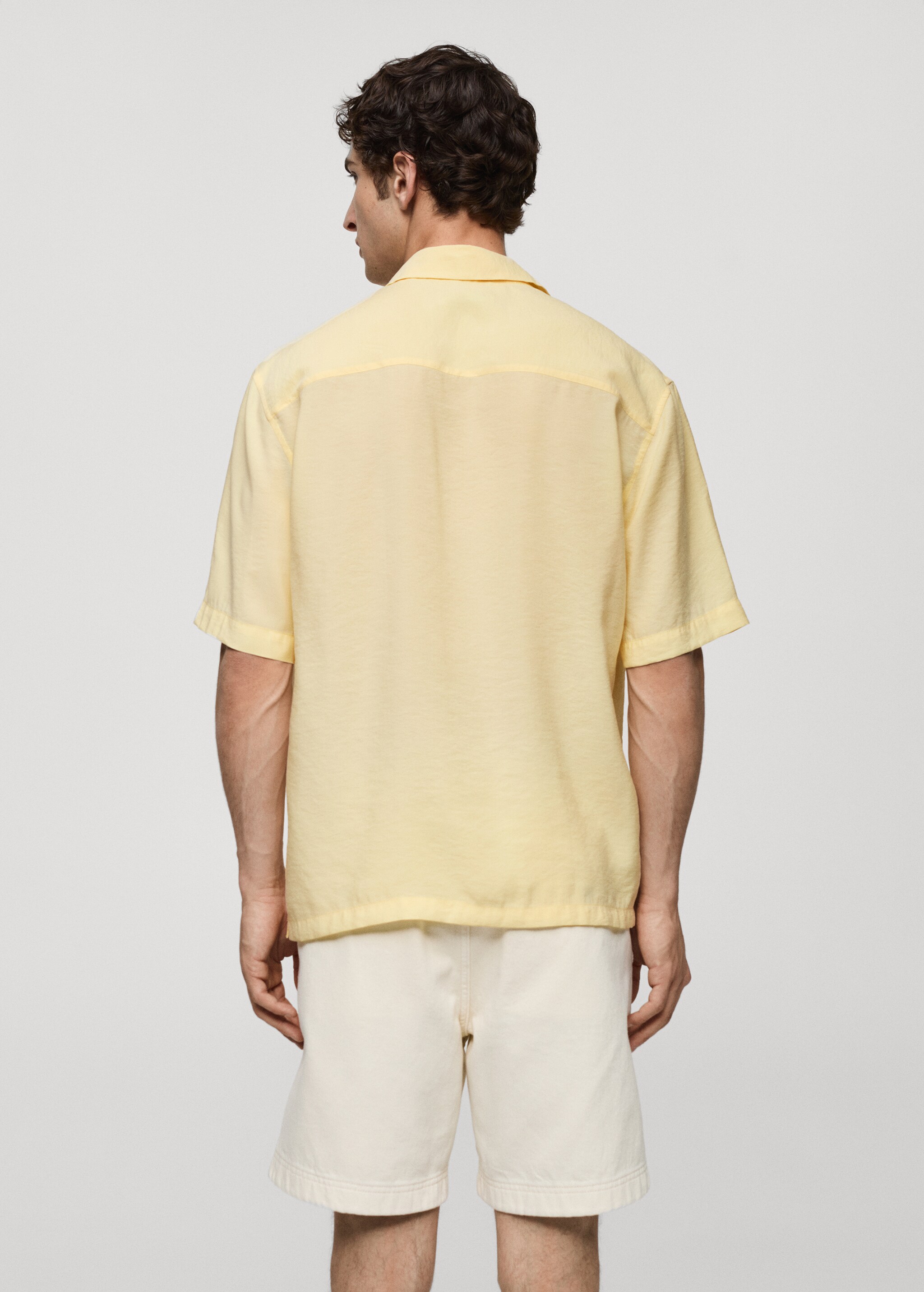 Modal shirt with bowling collar - Reverse of the article