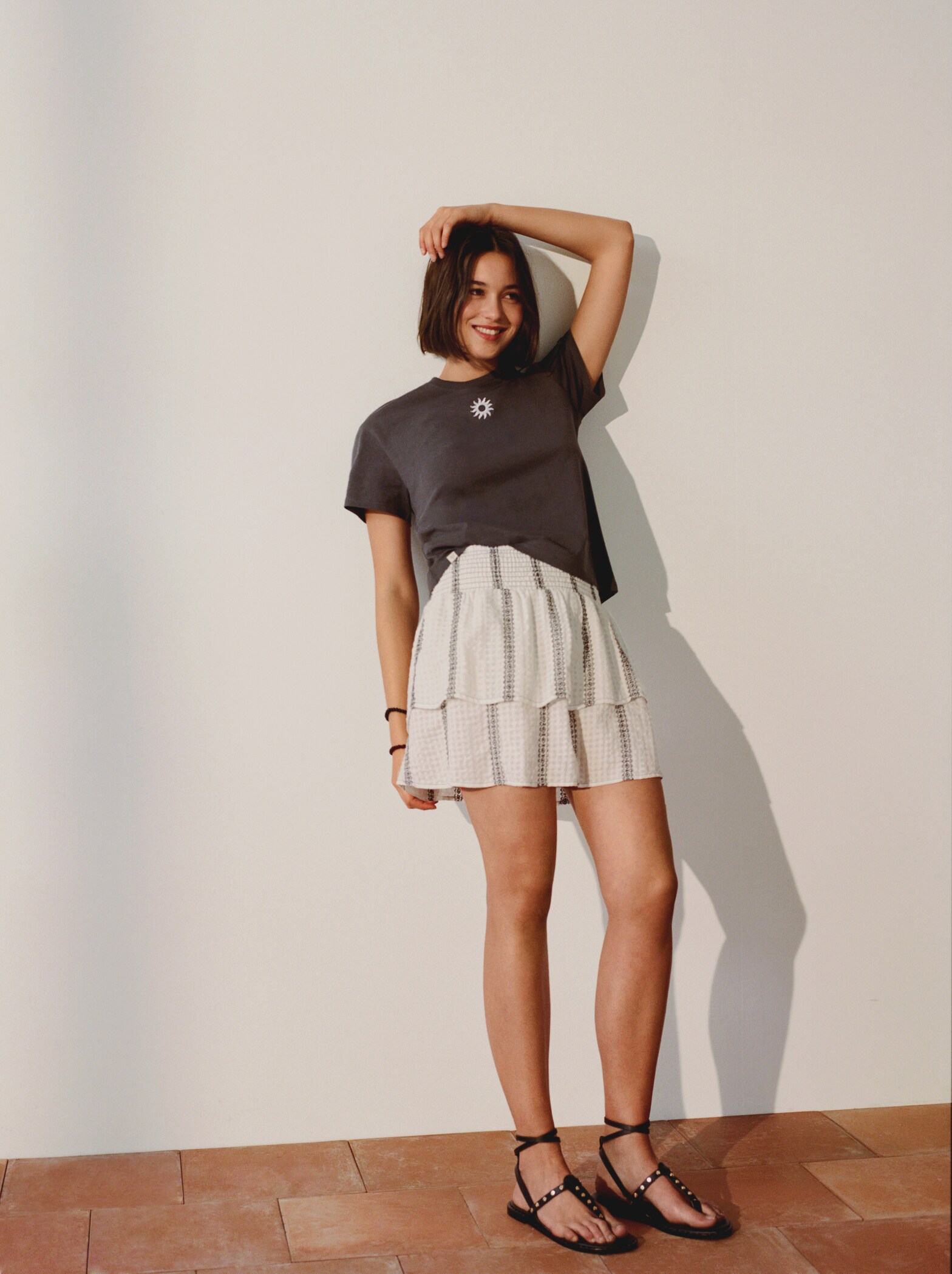 Ruffled cotton skirt - Details of the article 5