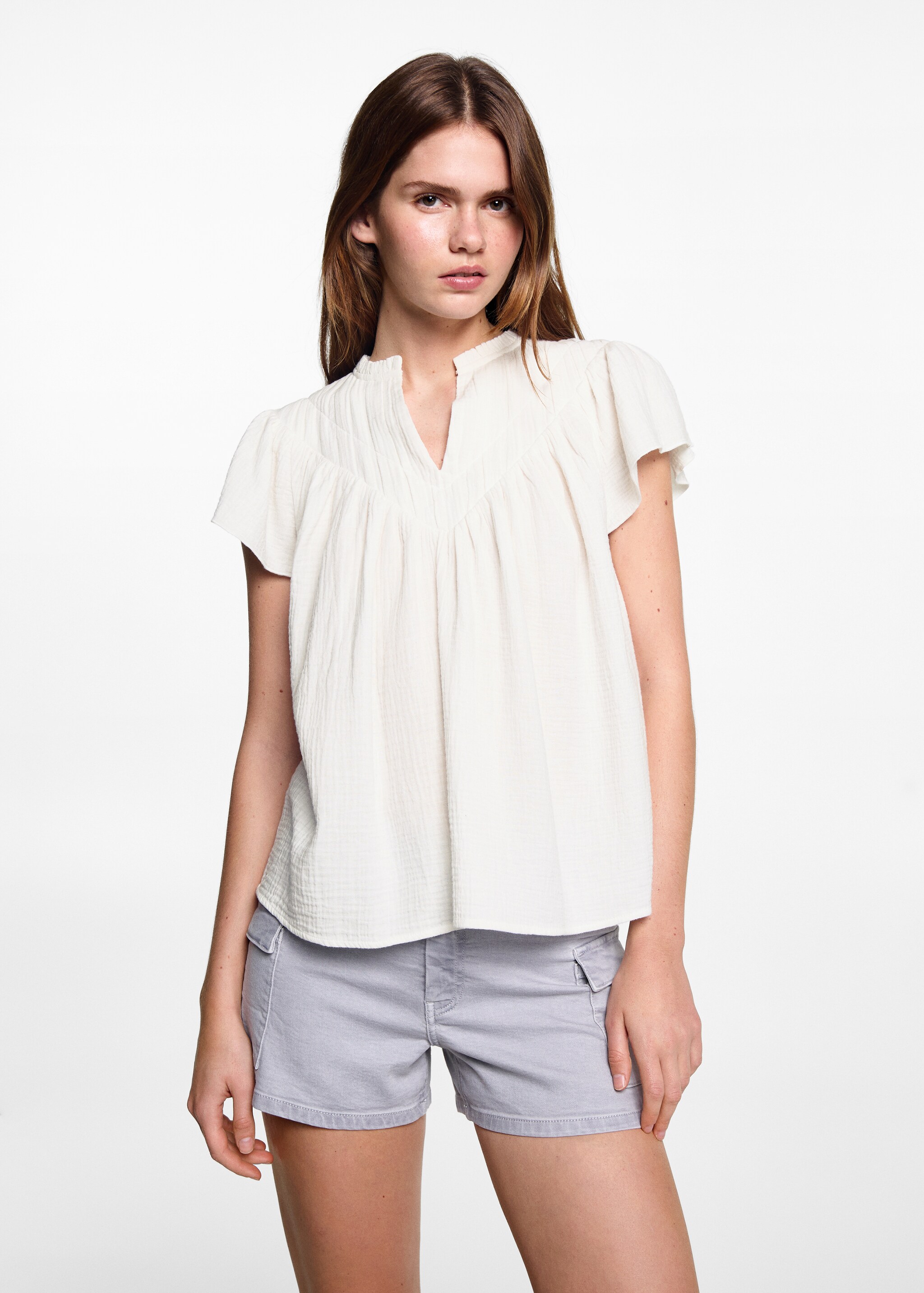 Cheesecloth cotton blouse - Medium plane