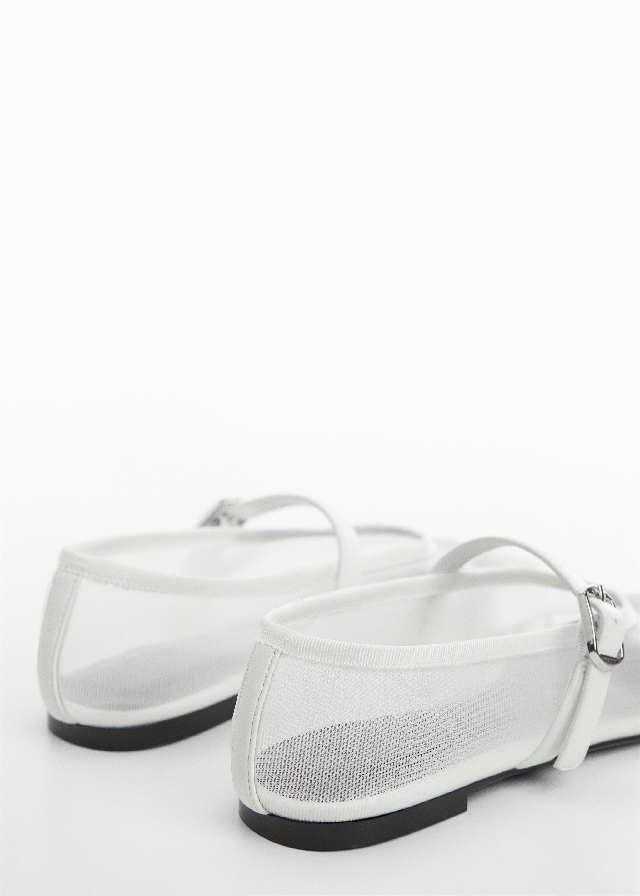 Mesh ballerinas with buckle strap - Details of the article 1