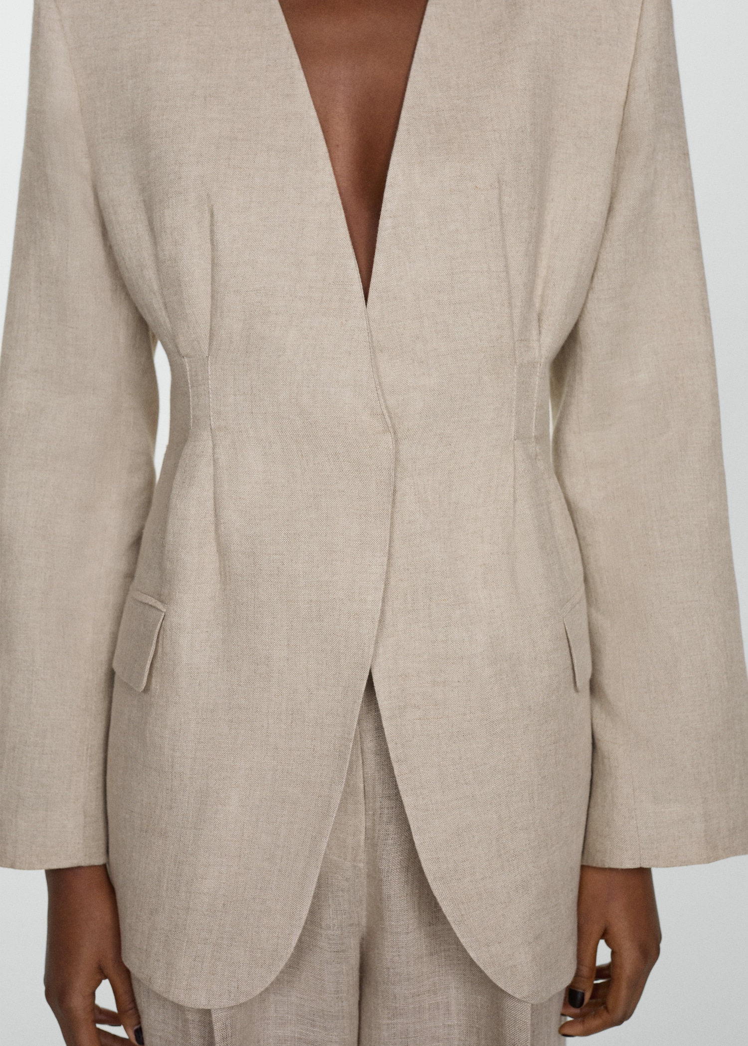 Blazer suit 100% linen - Details of the article 6