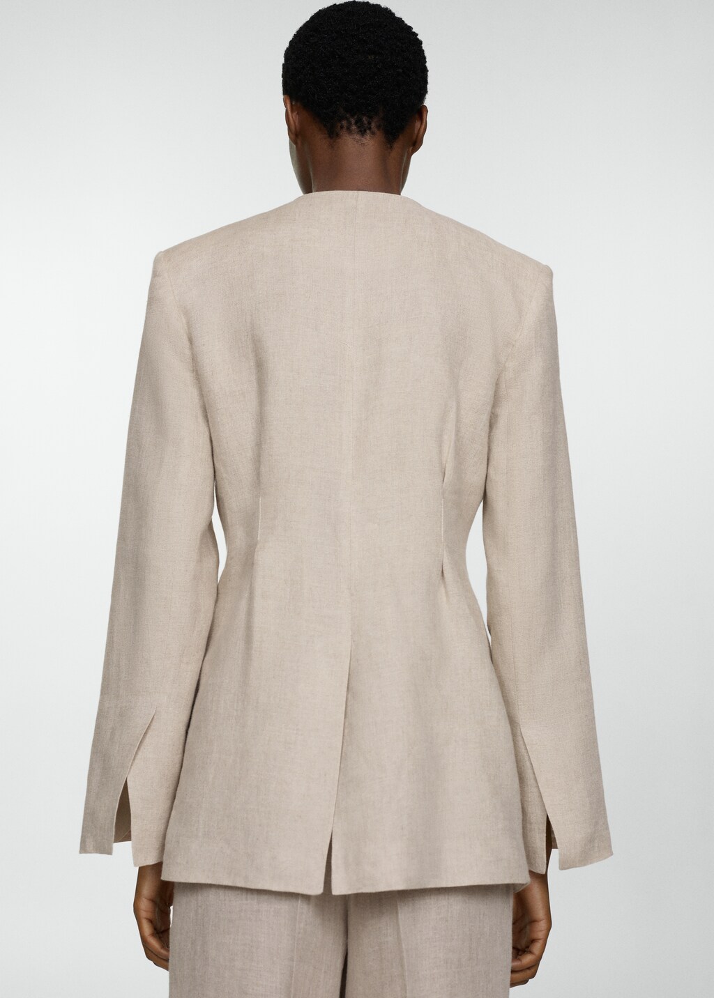 Blazer suit 100% linen - Women | MANGO Japan