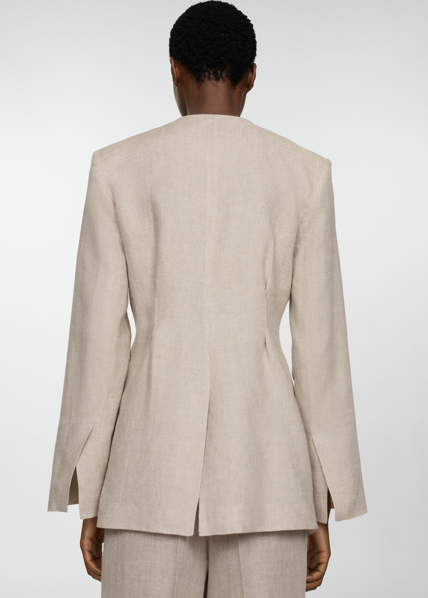 Veste costume 100 % lin - Verso de l’article