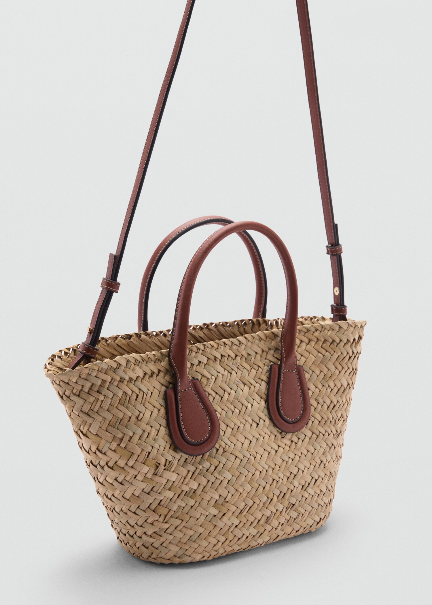 Natural fibre basket bag - Medium plane