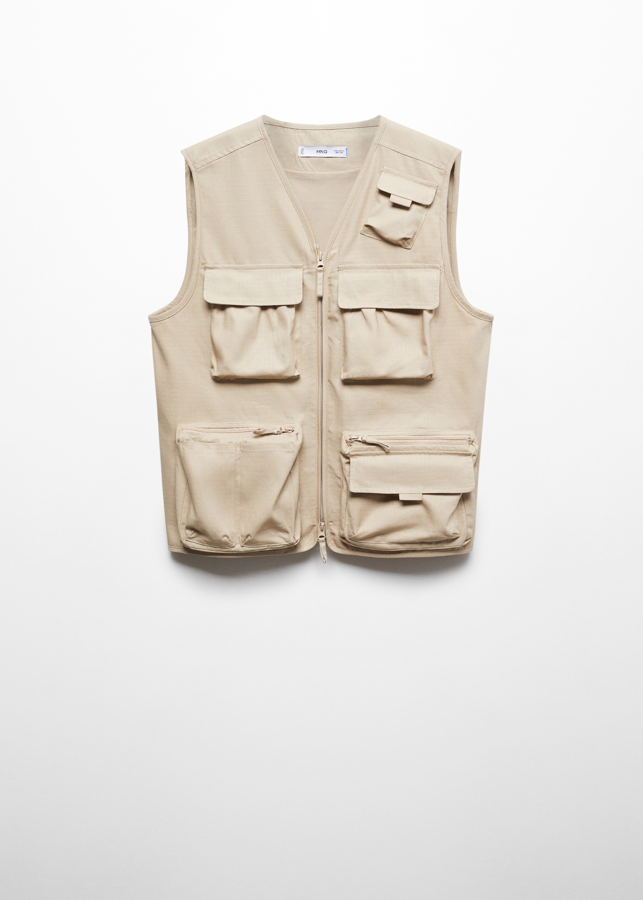 Oversized waistcoat with cargo pockets - Article without model