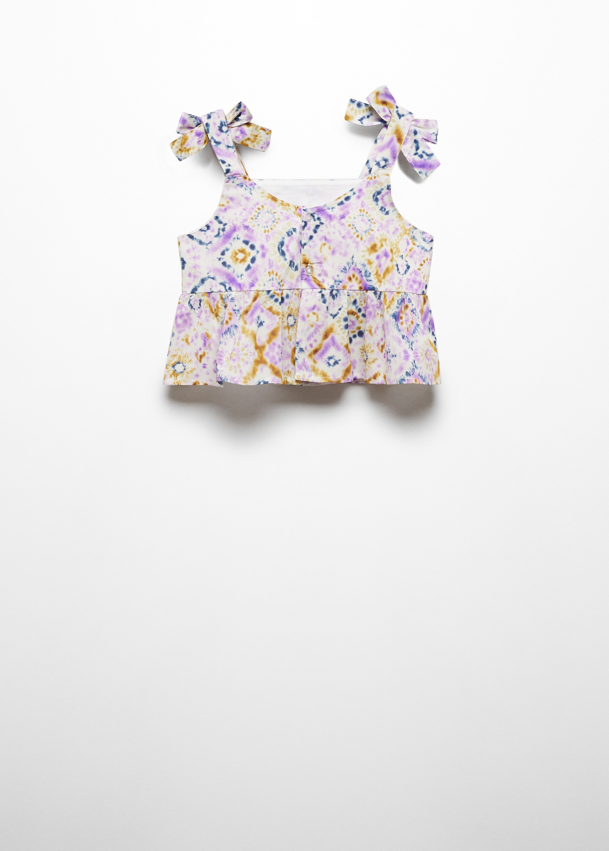 Bow print top - Reverse of the article
