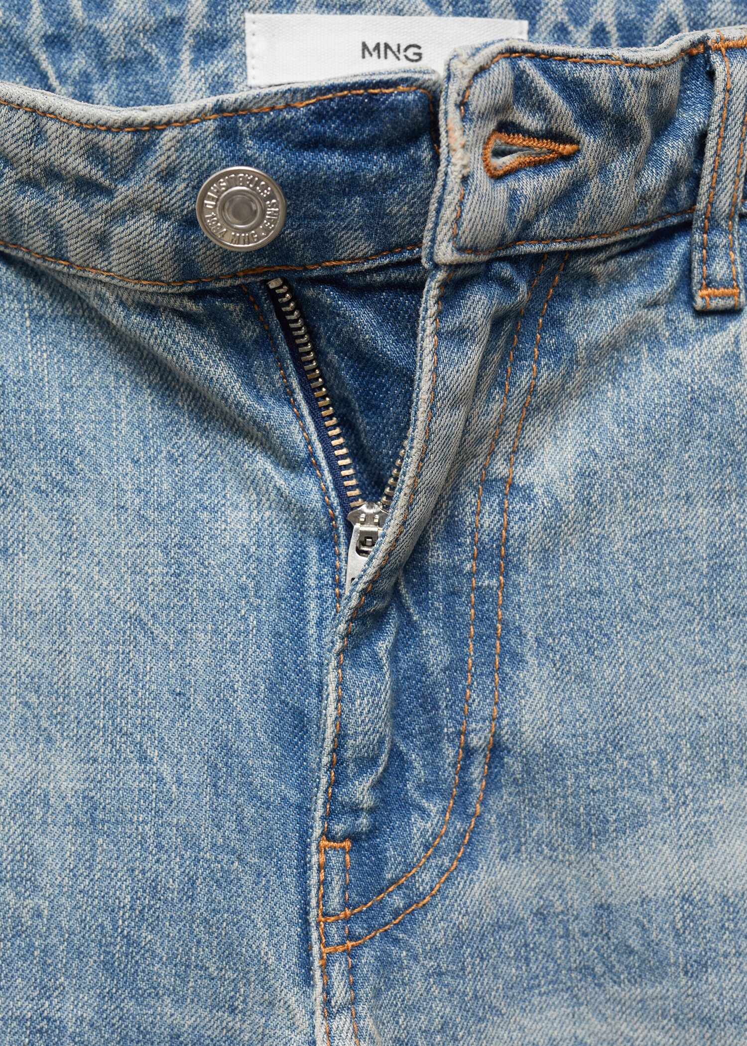 Straight low-waist jeans - Details of the article 8