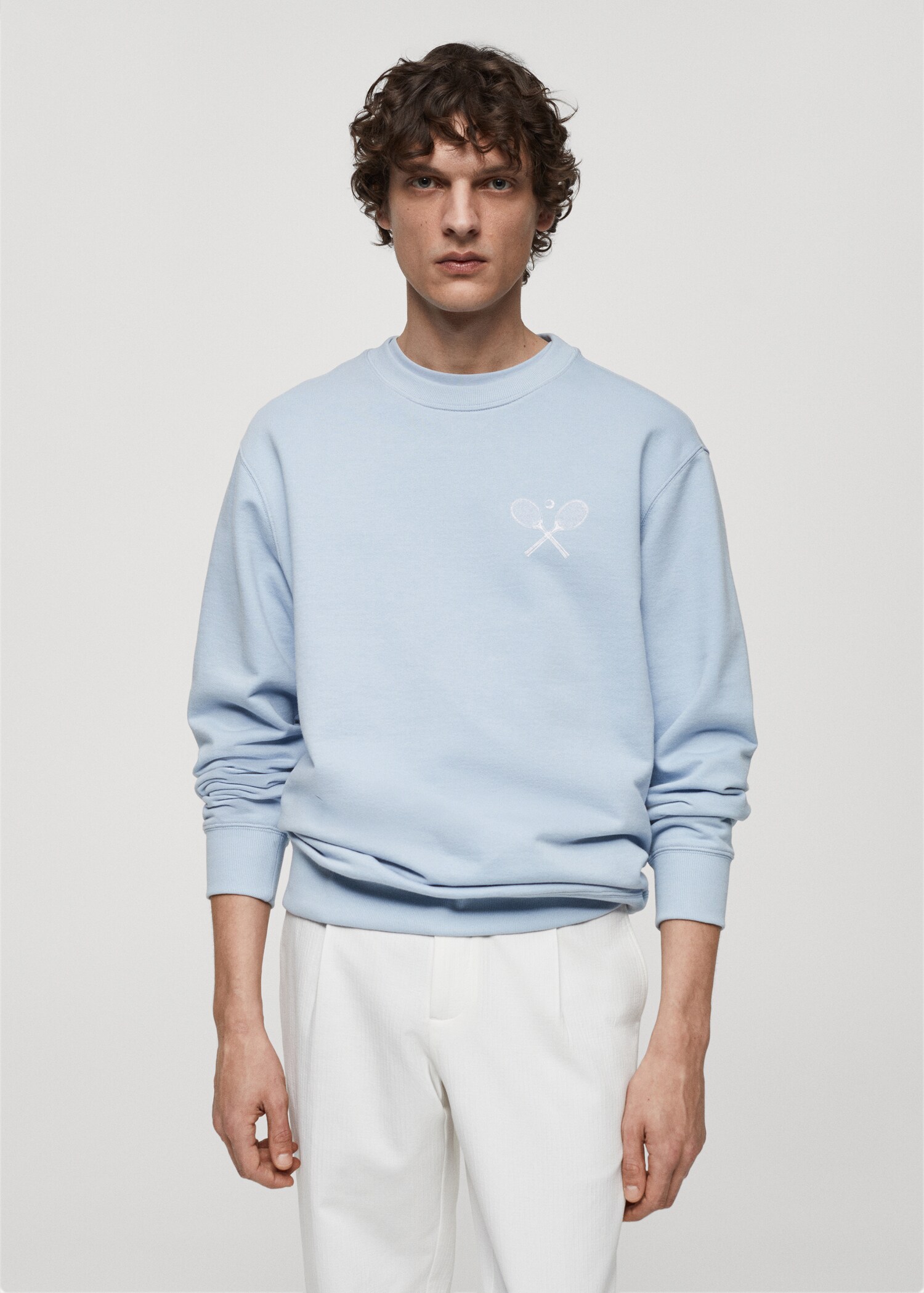 Sudadera algodón estampado - Plano medio
