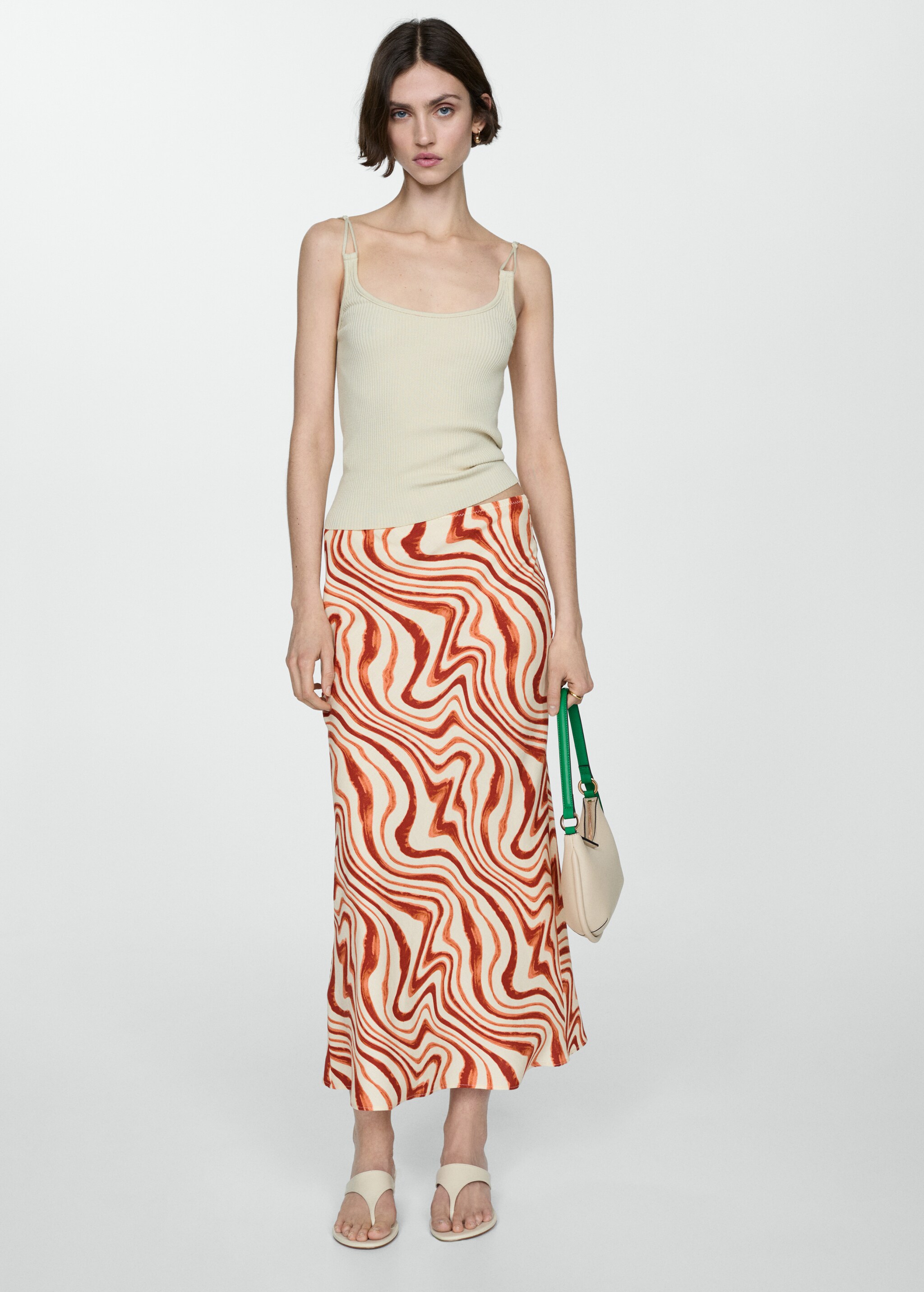 Printed long skirt - Details of the article 2