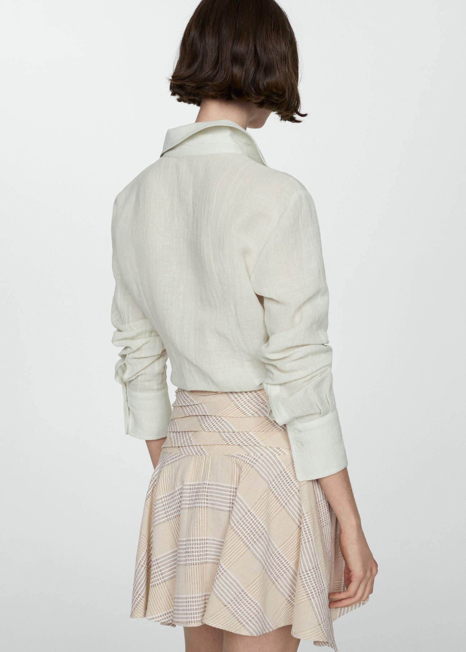 Asymmetrical printed mini-skirt - Reverse of the article