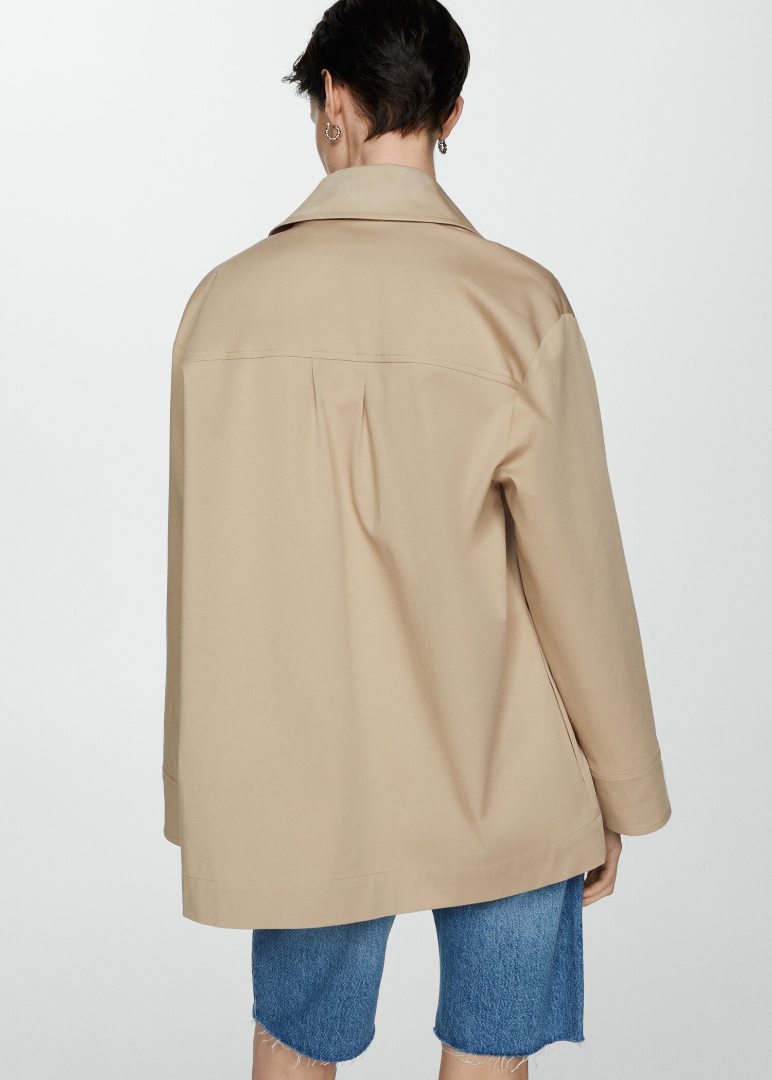 Oversized Overshirt mit Taschen - Damen | MANGO Deutschland