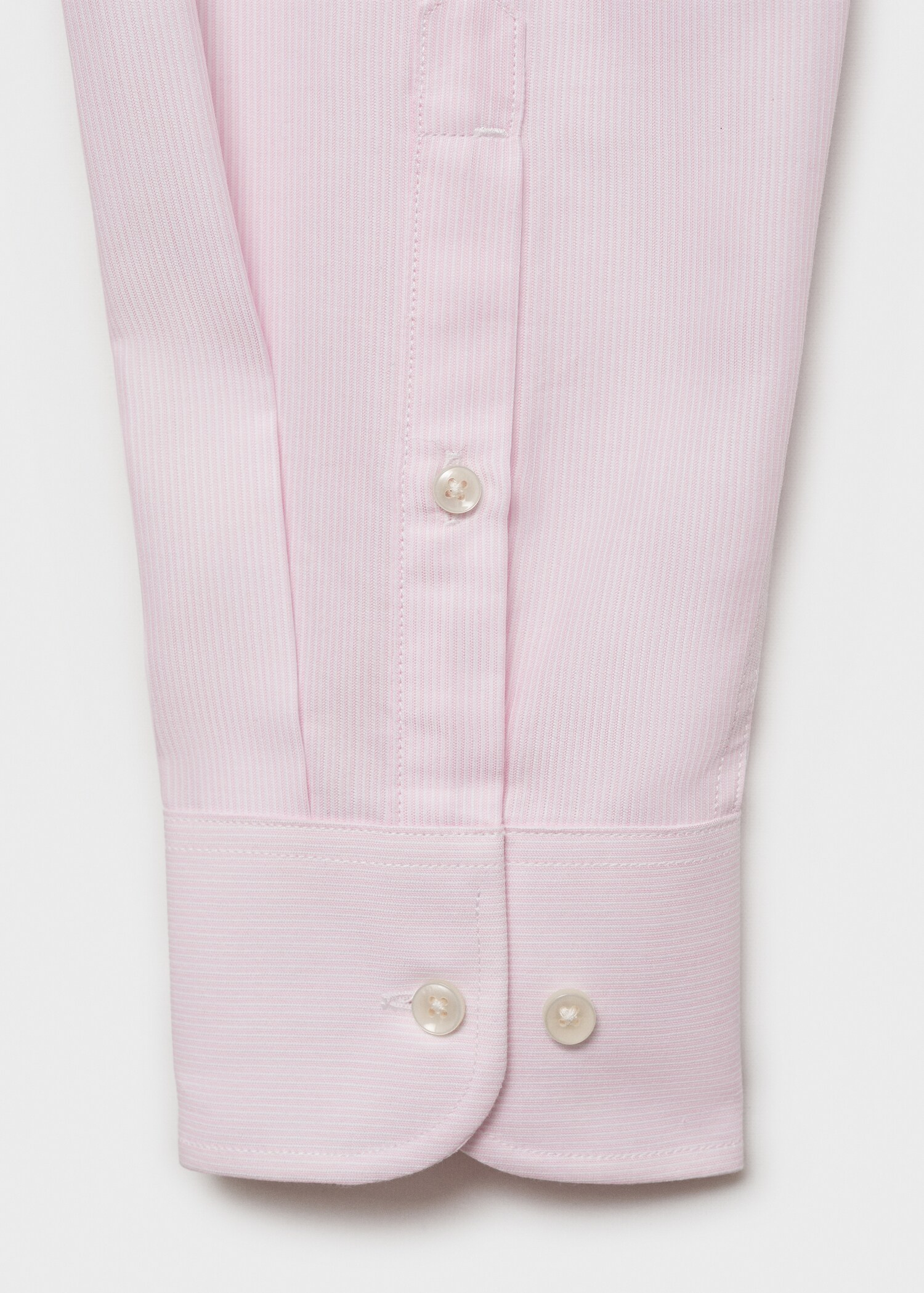 Slim-fit micro-stripe twill suit shirt - Details of the article 0