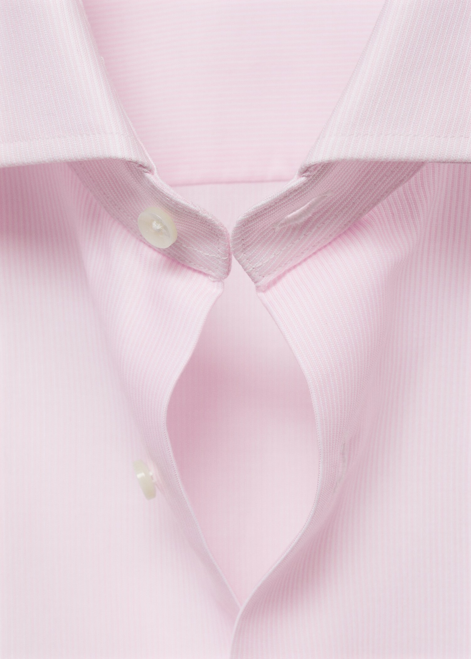 Slim-fit micro-stripe twill suit shirt - Reverse of the article