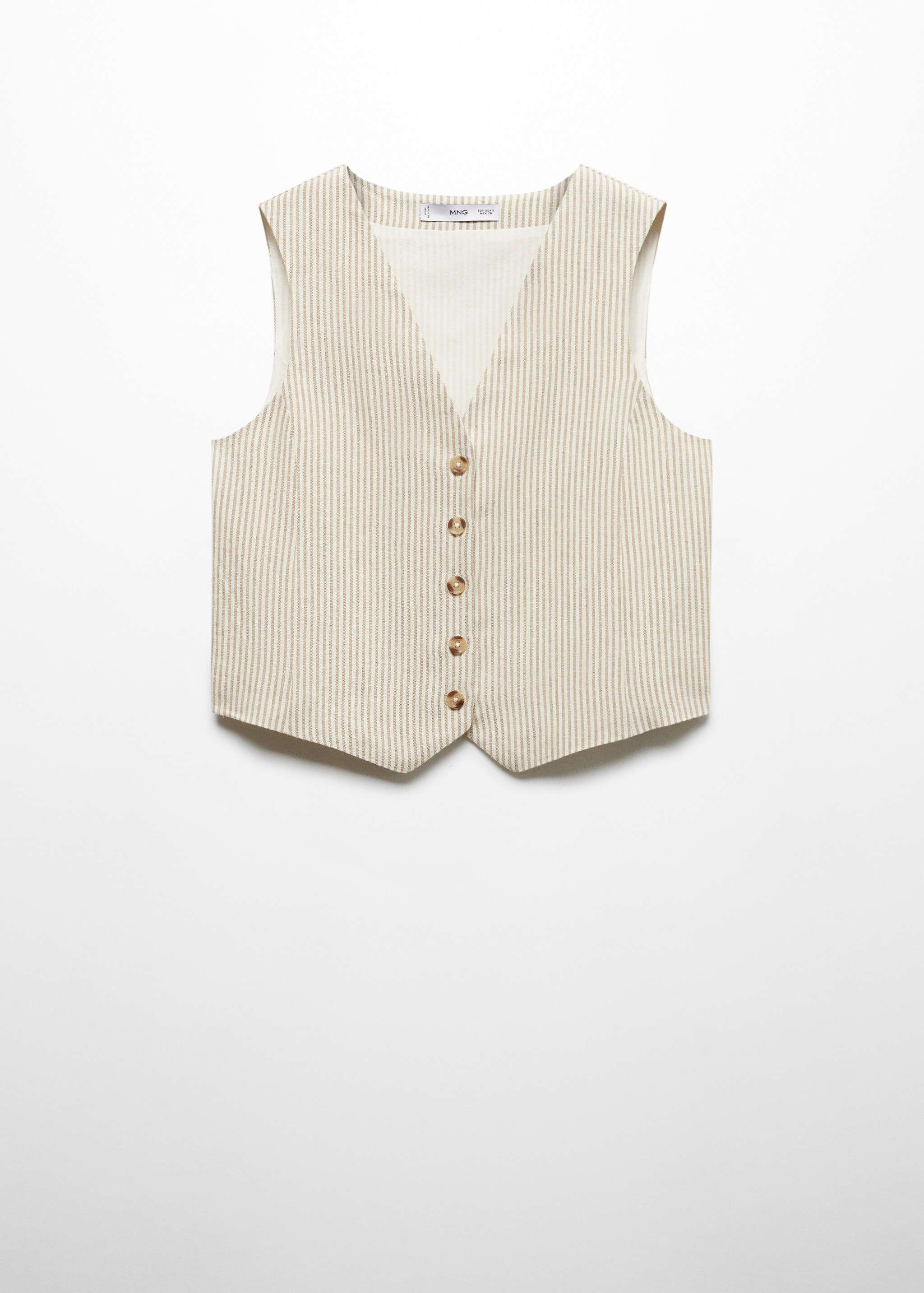 Striped linen waistcoat - Article without model