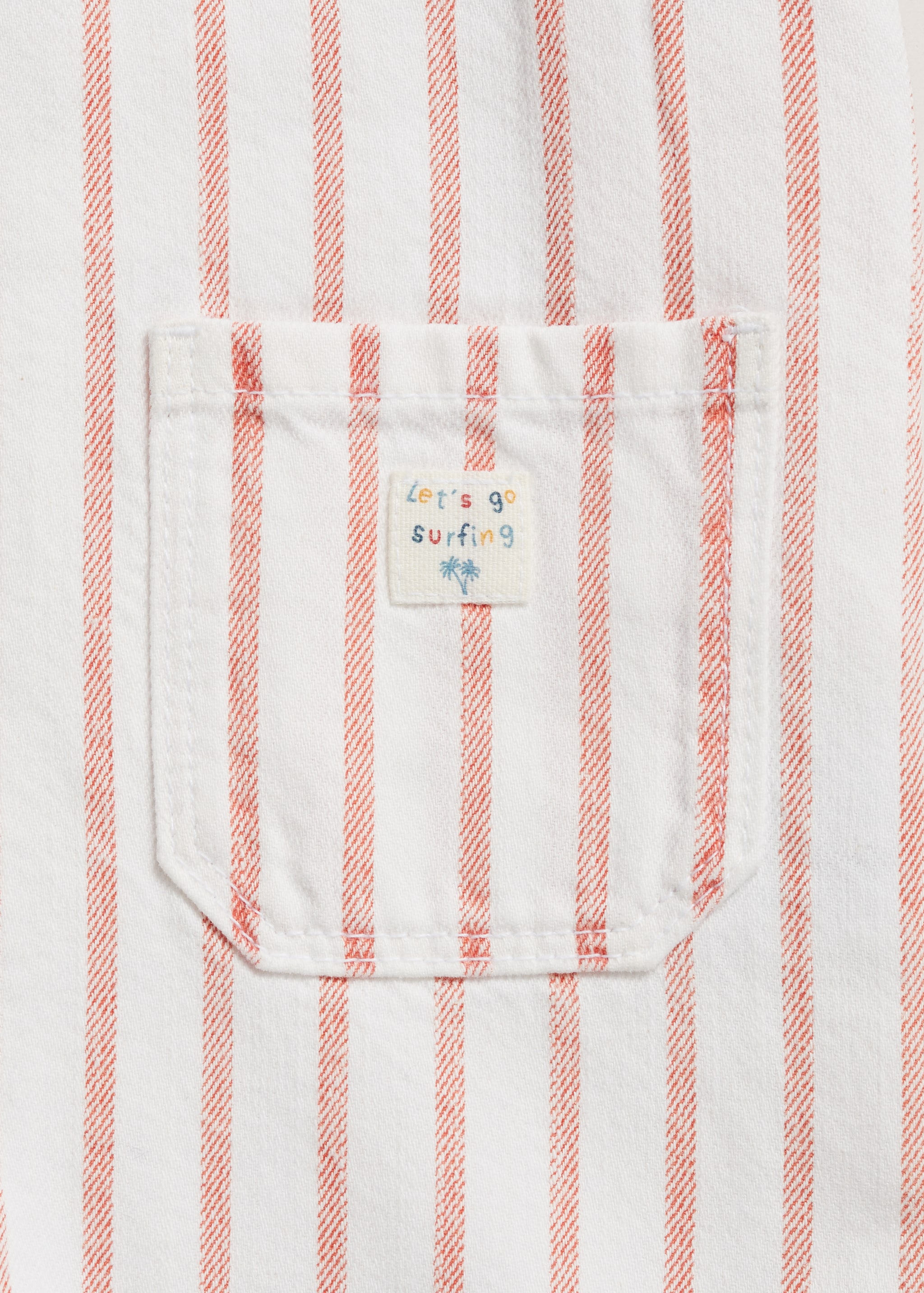 Striped cotton dungarees - Details of the article 0