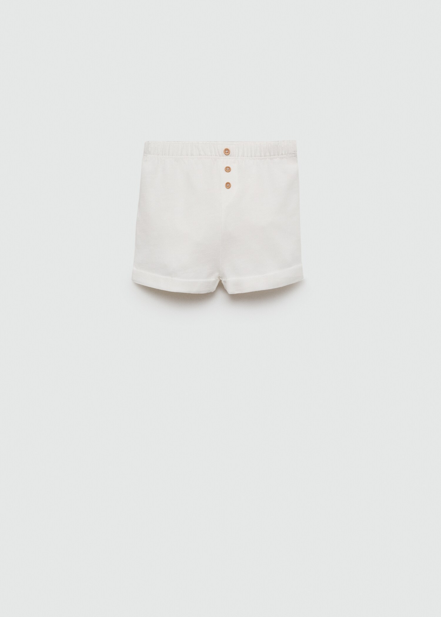 Buttoned cotton shorts - Article without model