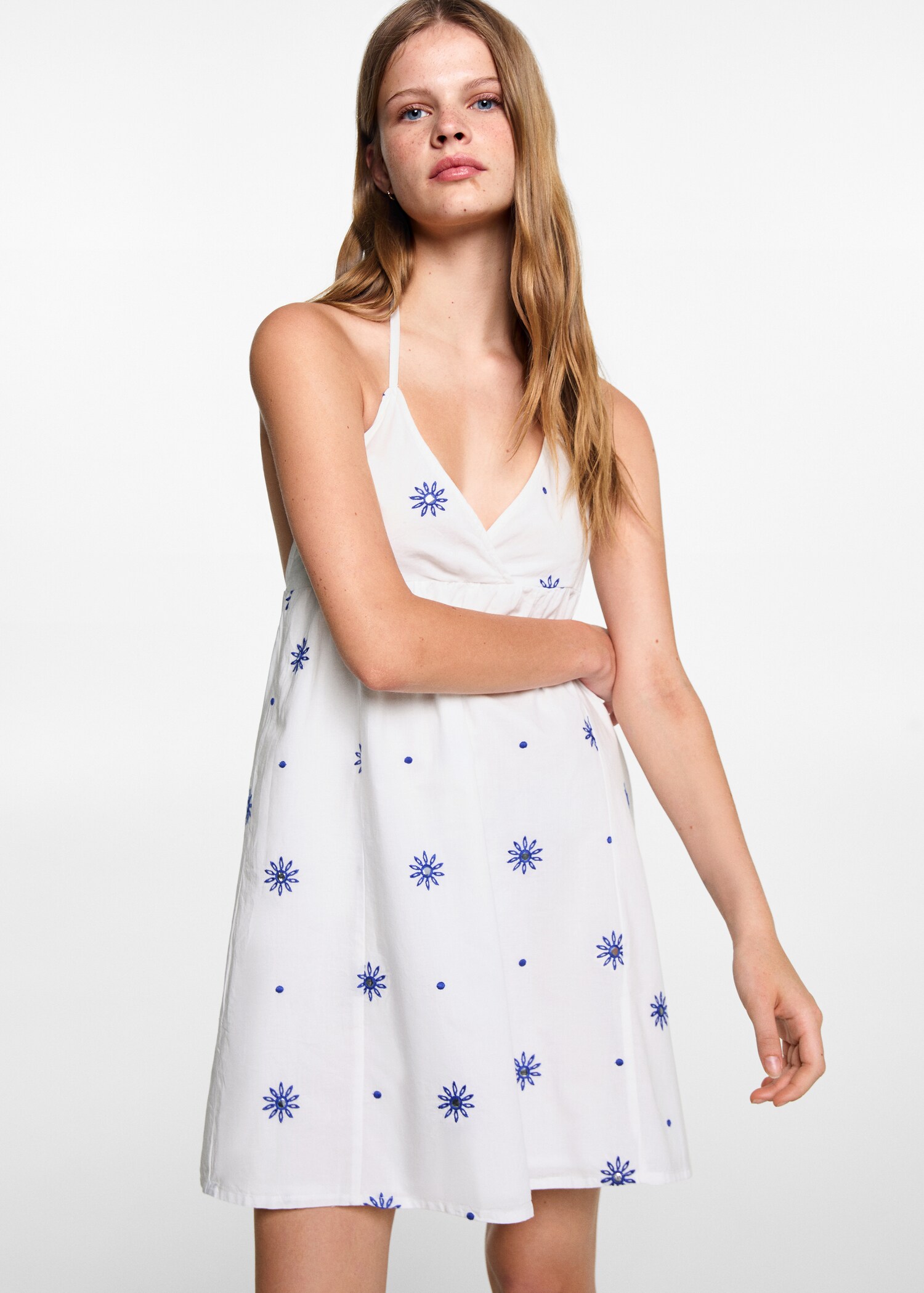 Floral embroidery dress - Medium plane