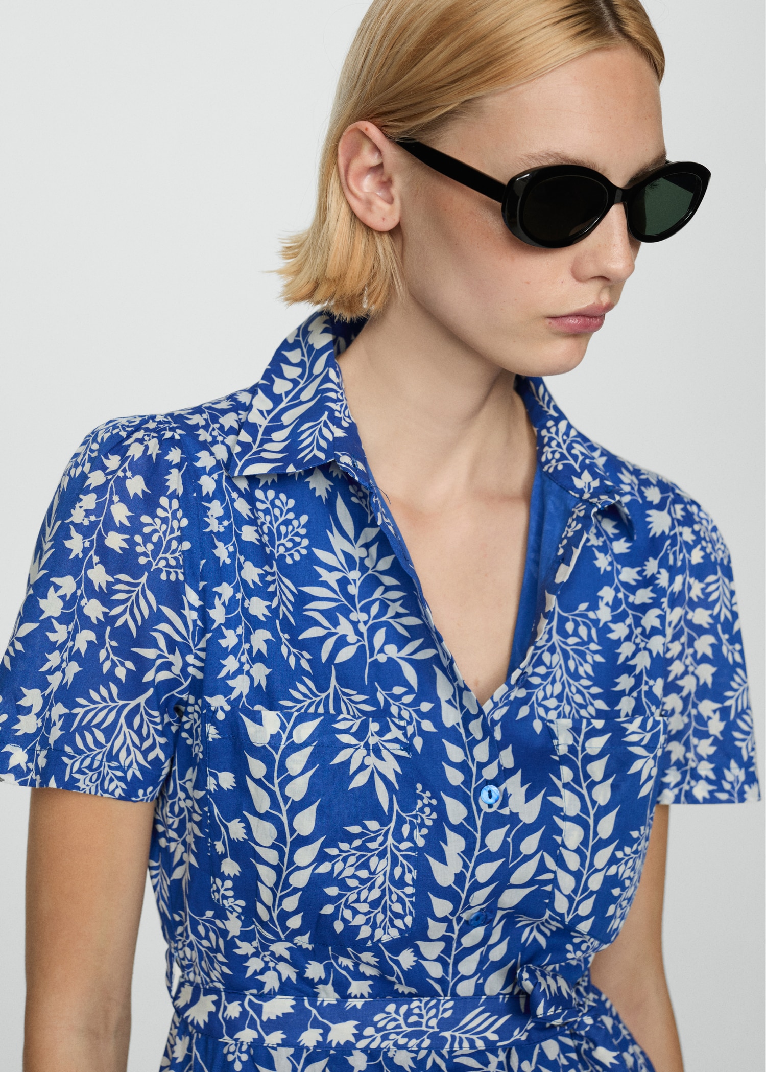 Printed bow dress - Details of the article 1