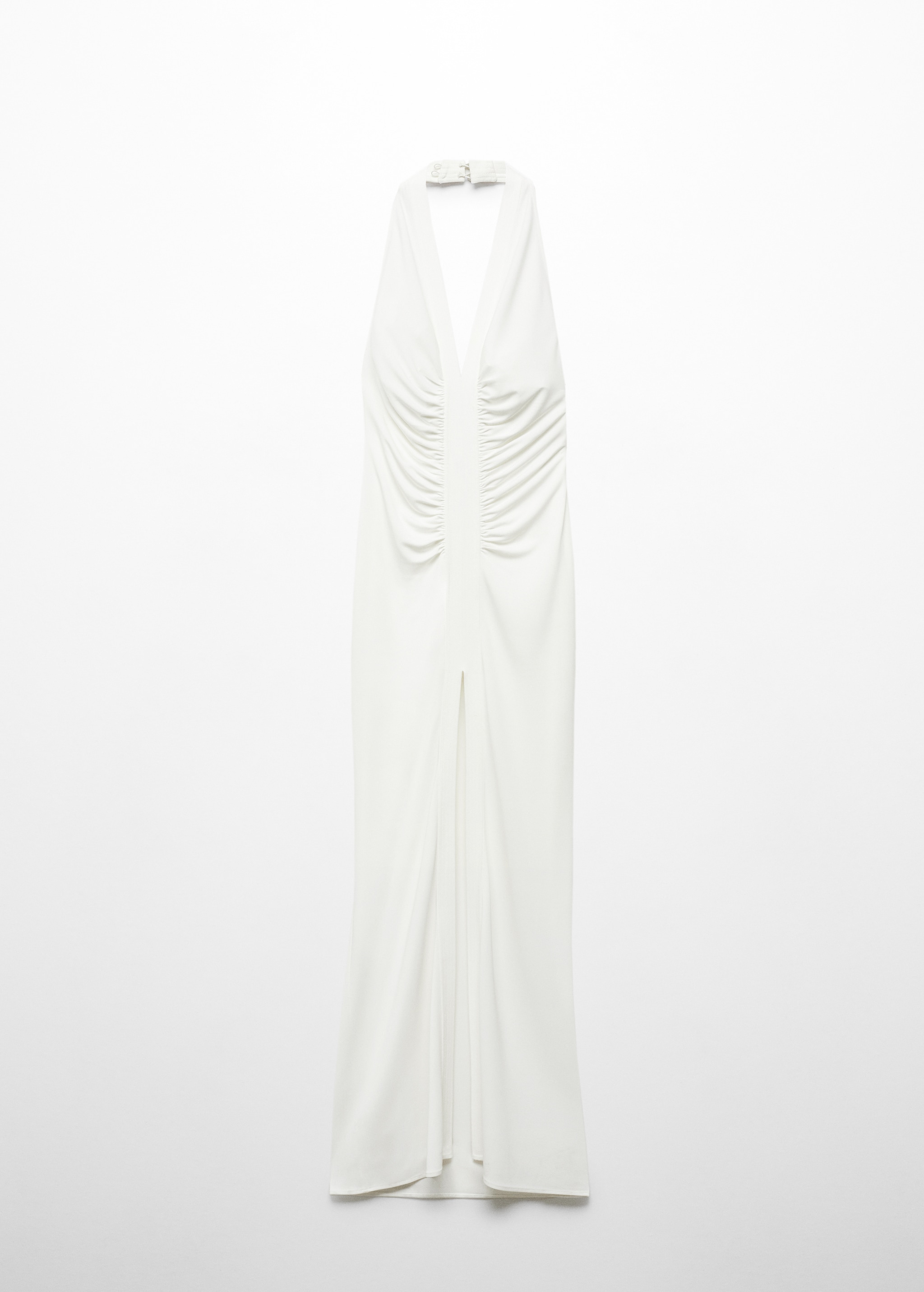 فستان هالتر منسدل مع فتحة - منتج دون نموذج