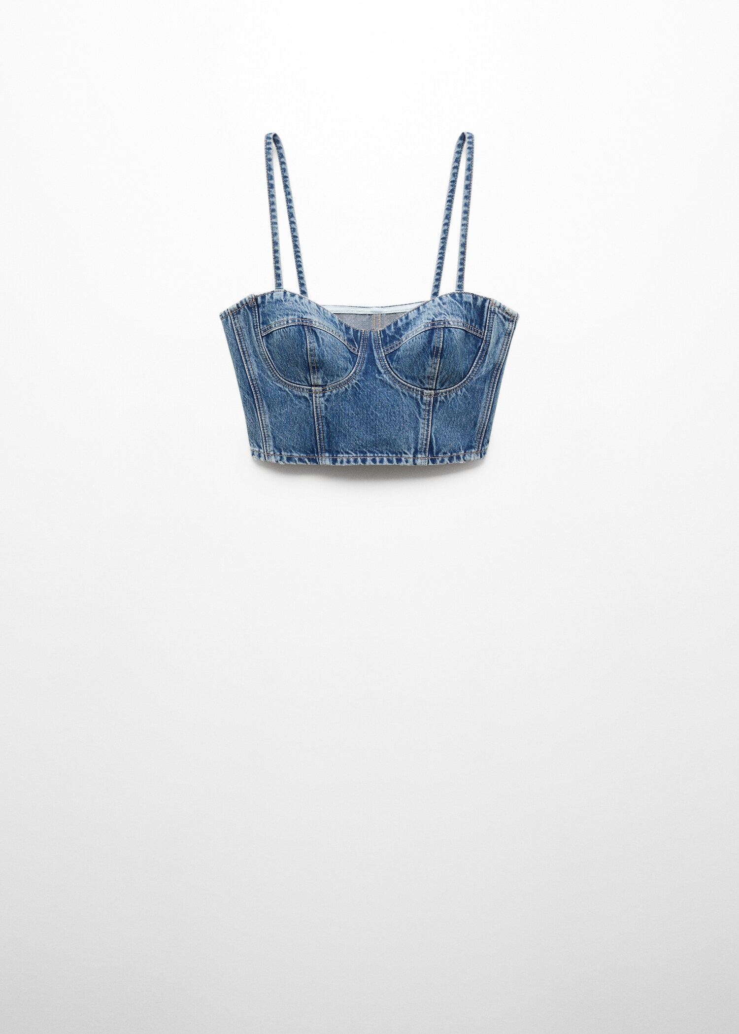 Τοπ crop denim - Προϊόν χωρίς μοντέλο