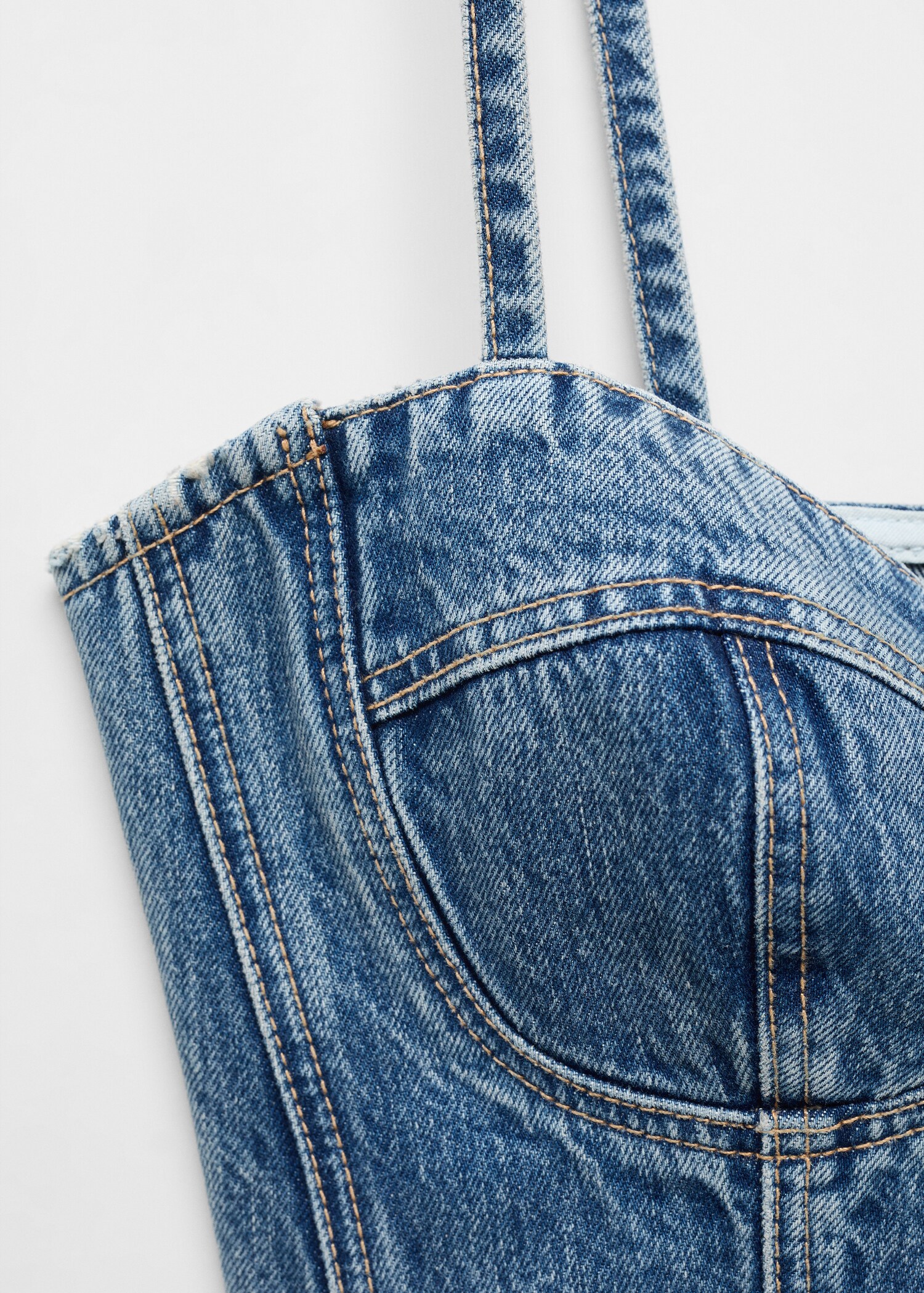Τοπ crop denim - Λεπτομέρεια του προϊόντος 8
