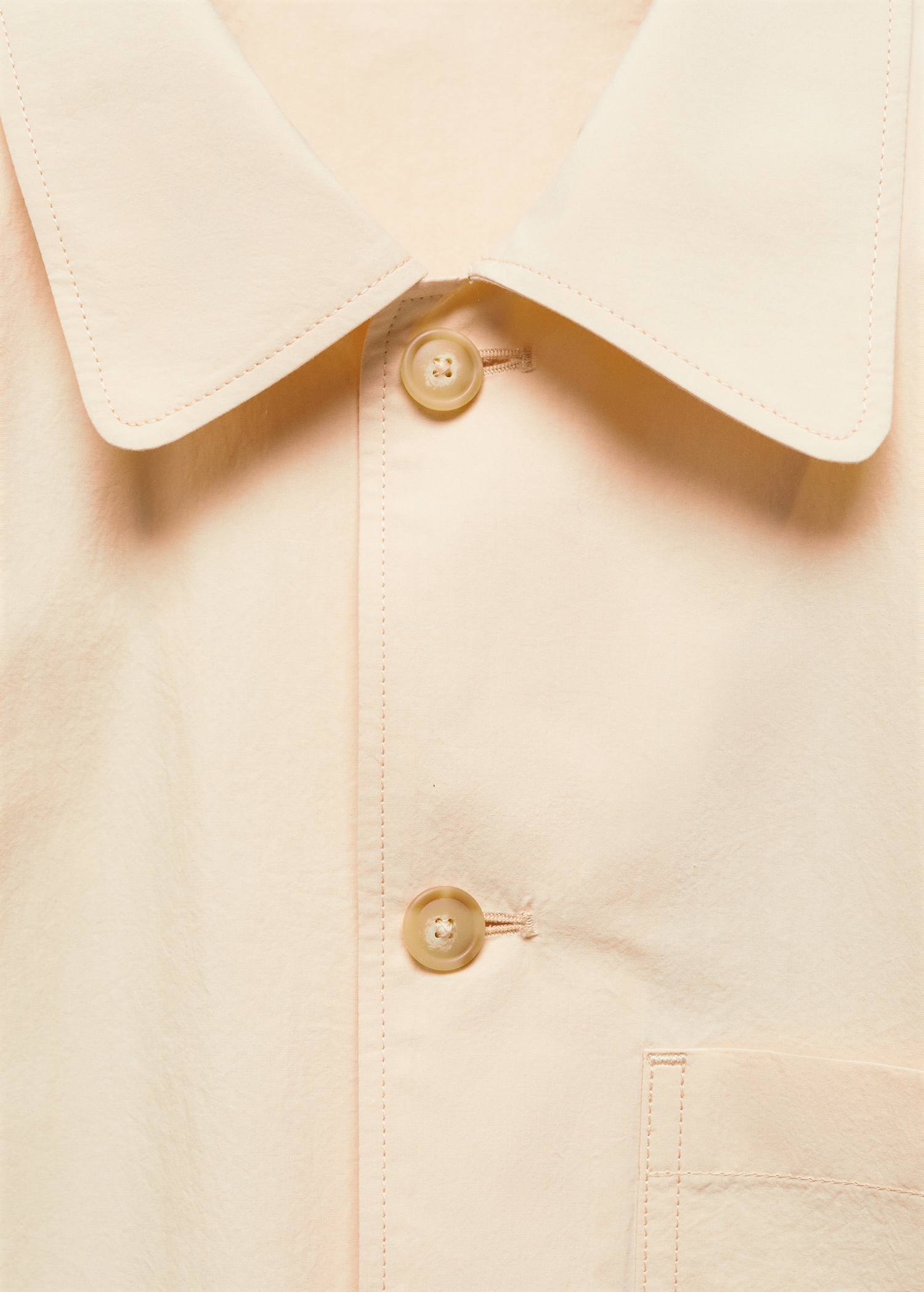 100% cotton overshirt with pocket - Details of the article 8