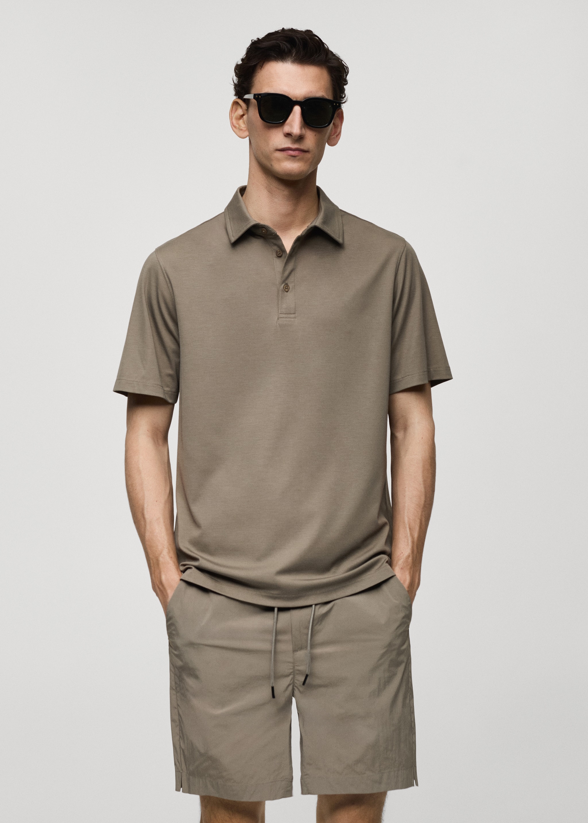 Slim-fit quick-drying polo shirt - Medium plane