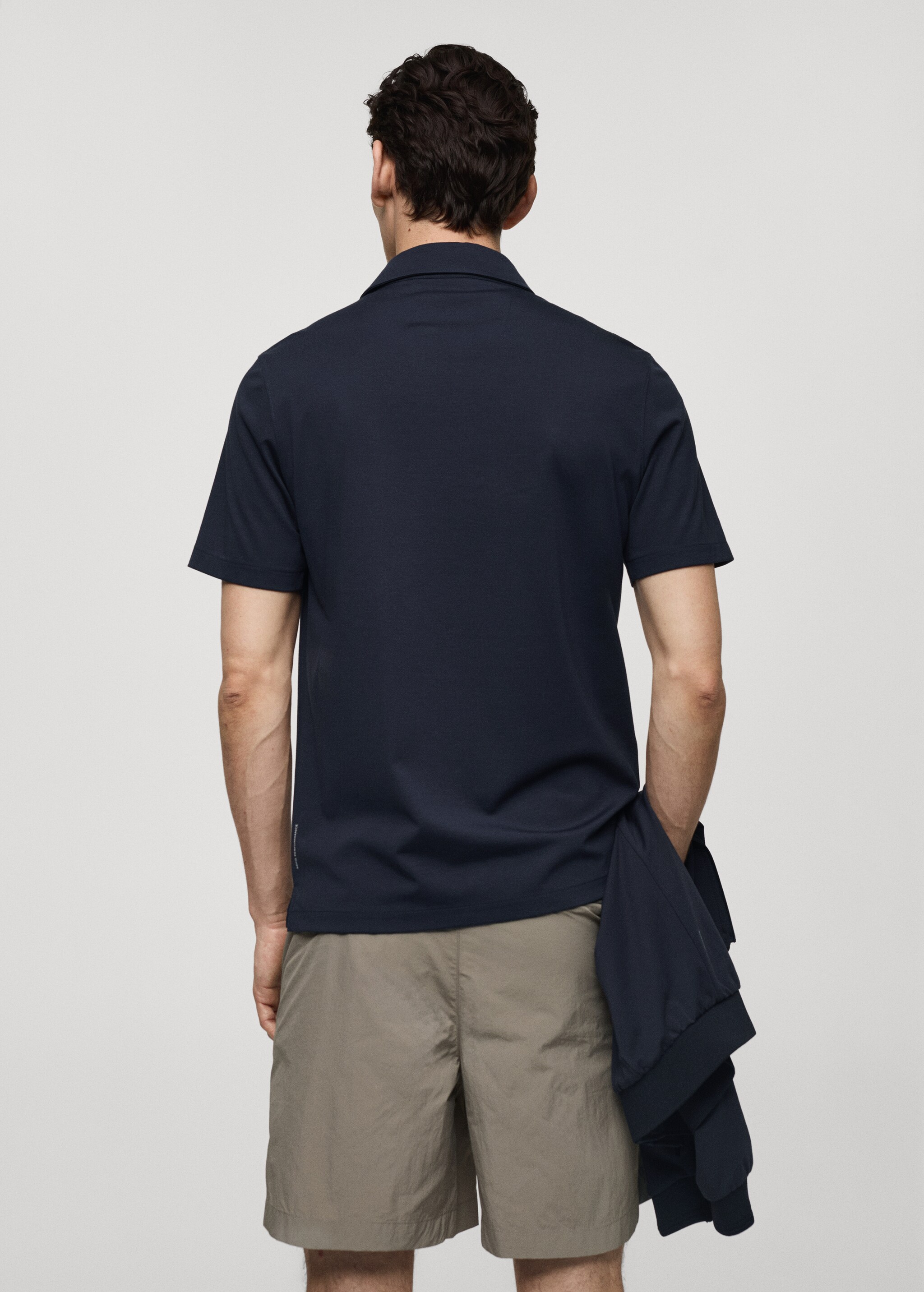 Slim-fit quick-drying polo shirt - Reverse of the article