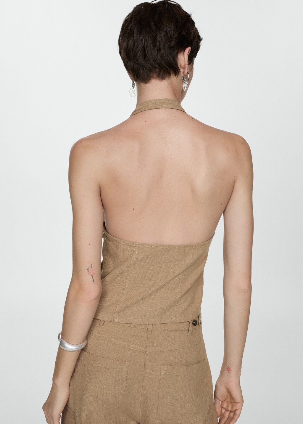 Pocket halter-neck top - image 3