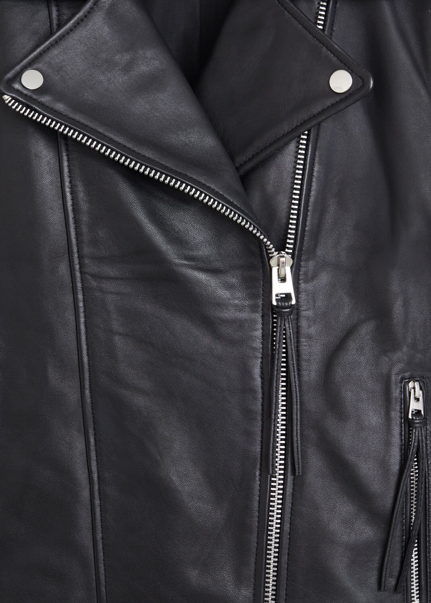 Blouson biker en cuir - Détail de l'article 0