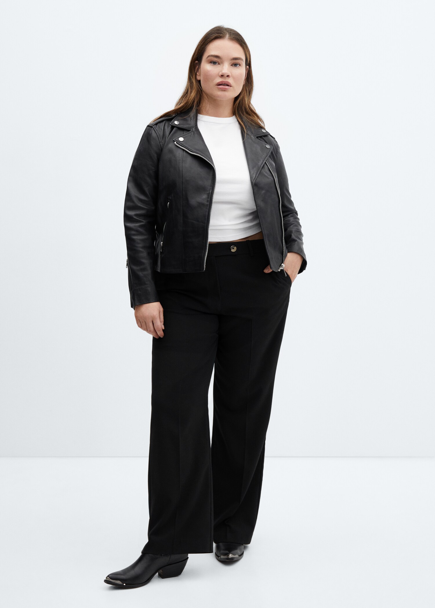 Blouson biker en cuir - Détail de l'article 3