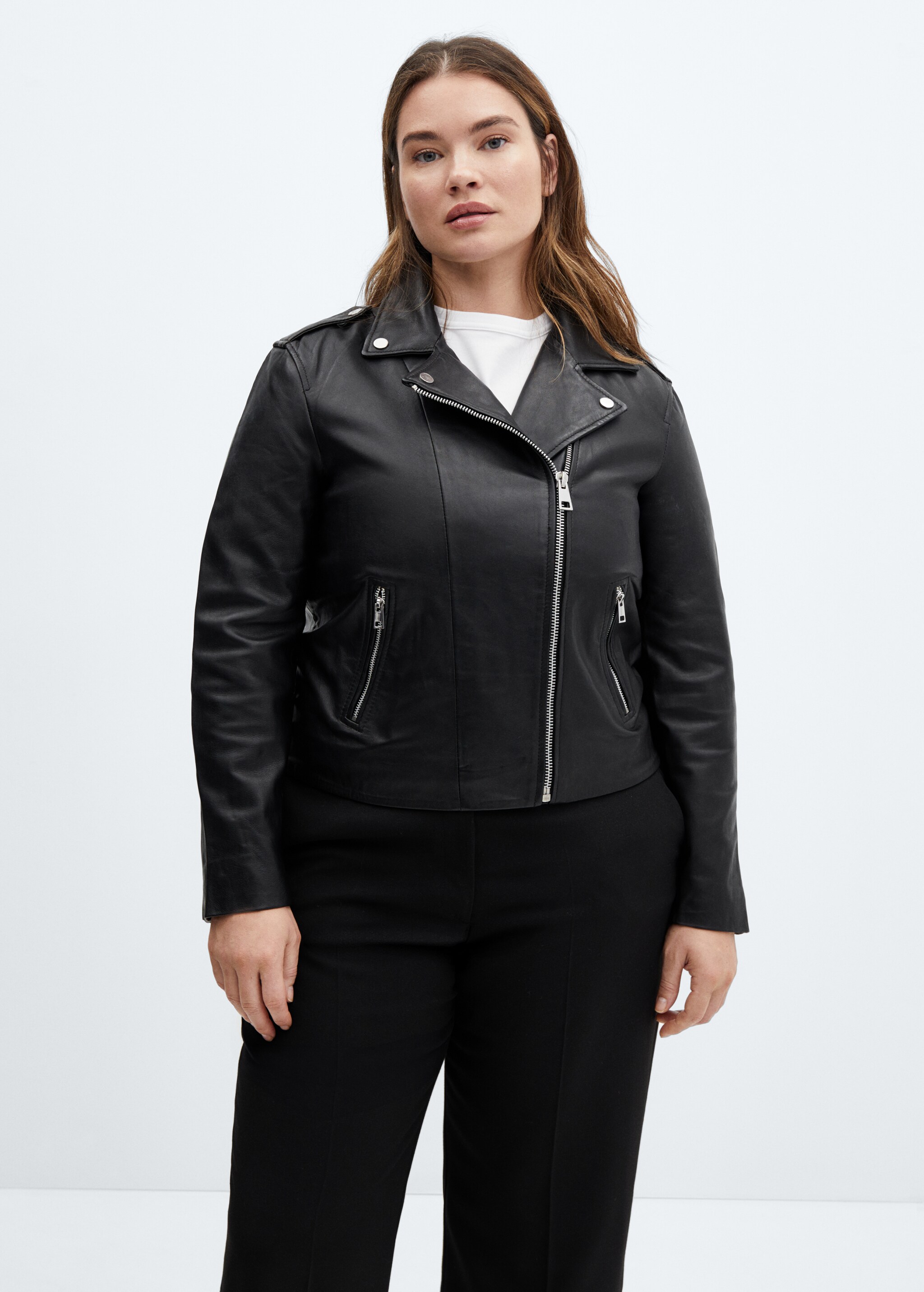 Leather biker jacket - Details of the article 5