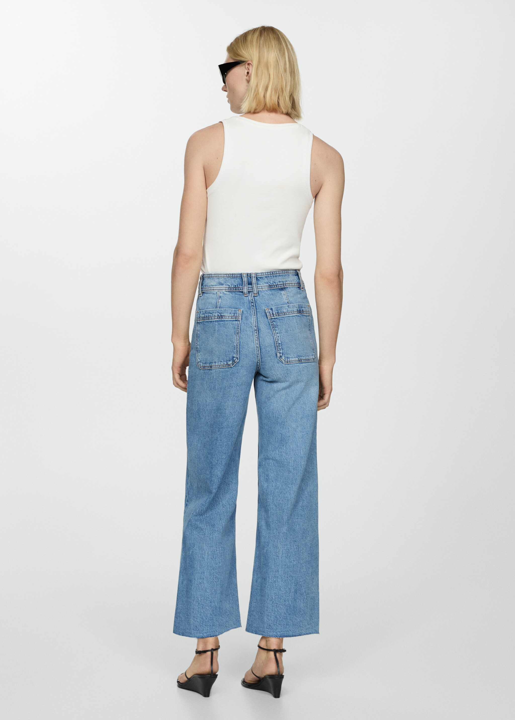 Jeans Catherin culotte tiro alto - Reverso del artículo