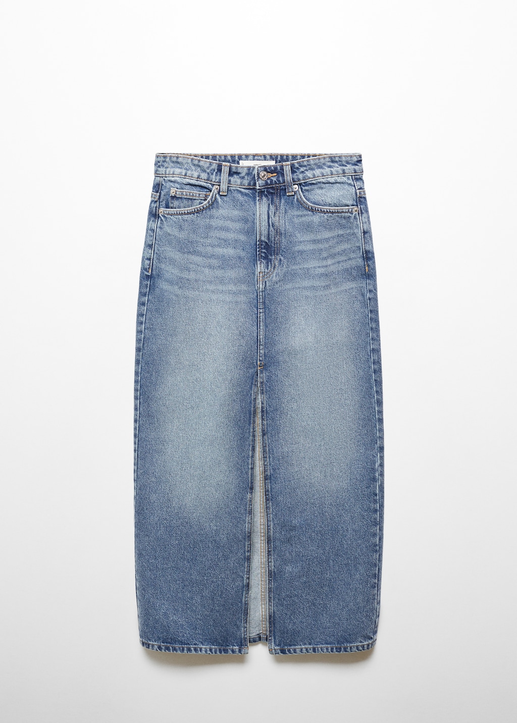 Long denim skirt