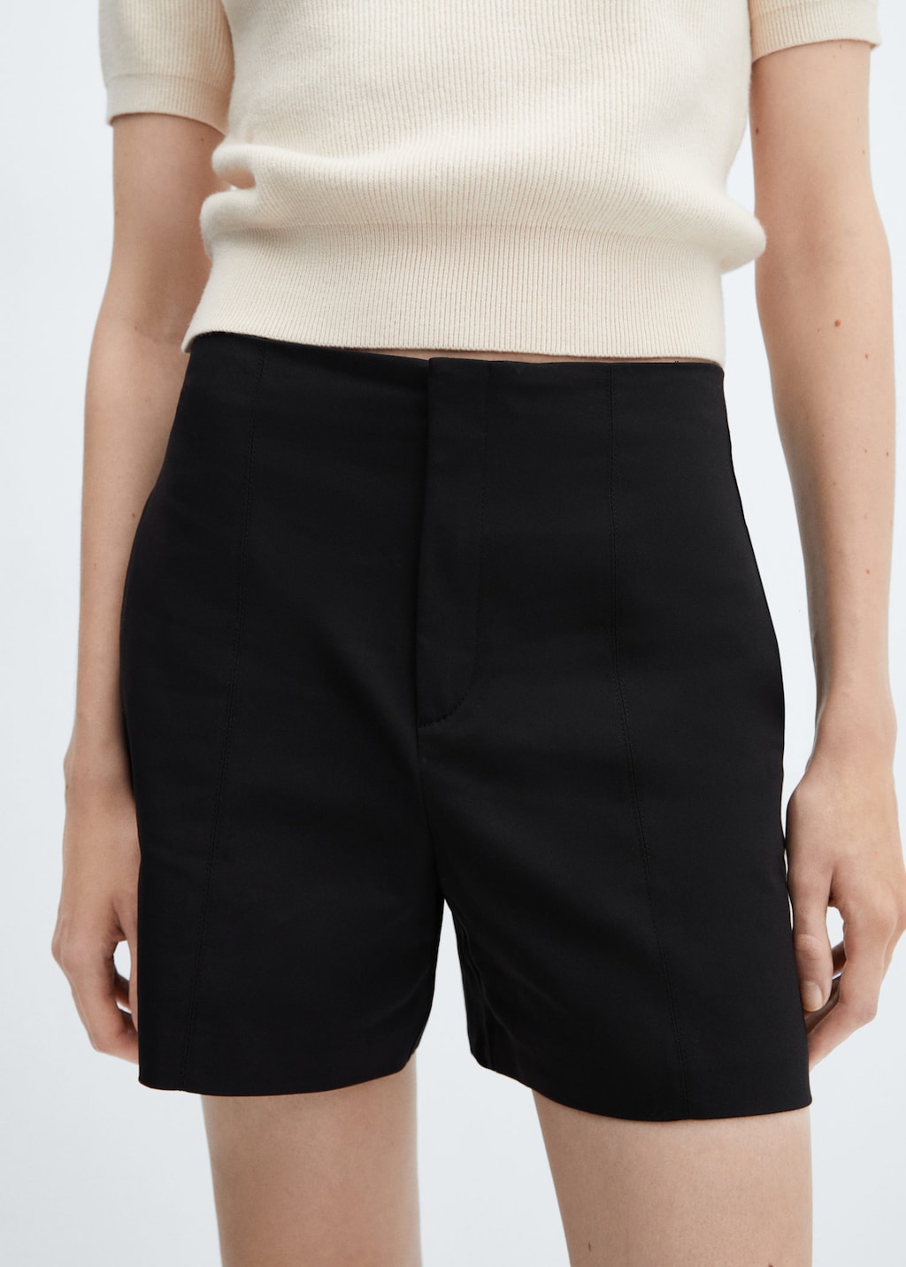 High waist straight shorts MANGO